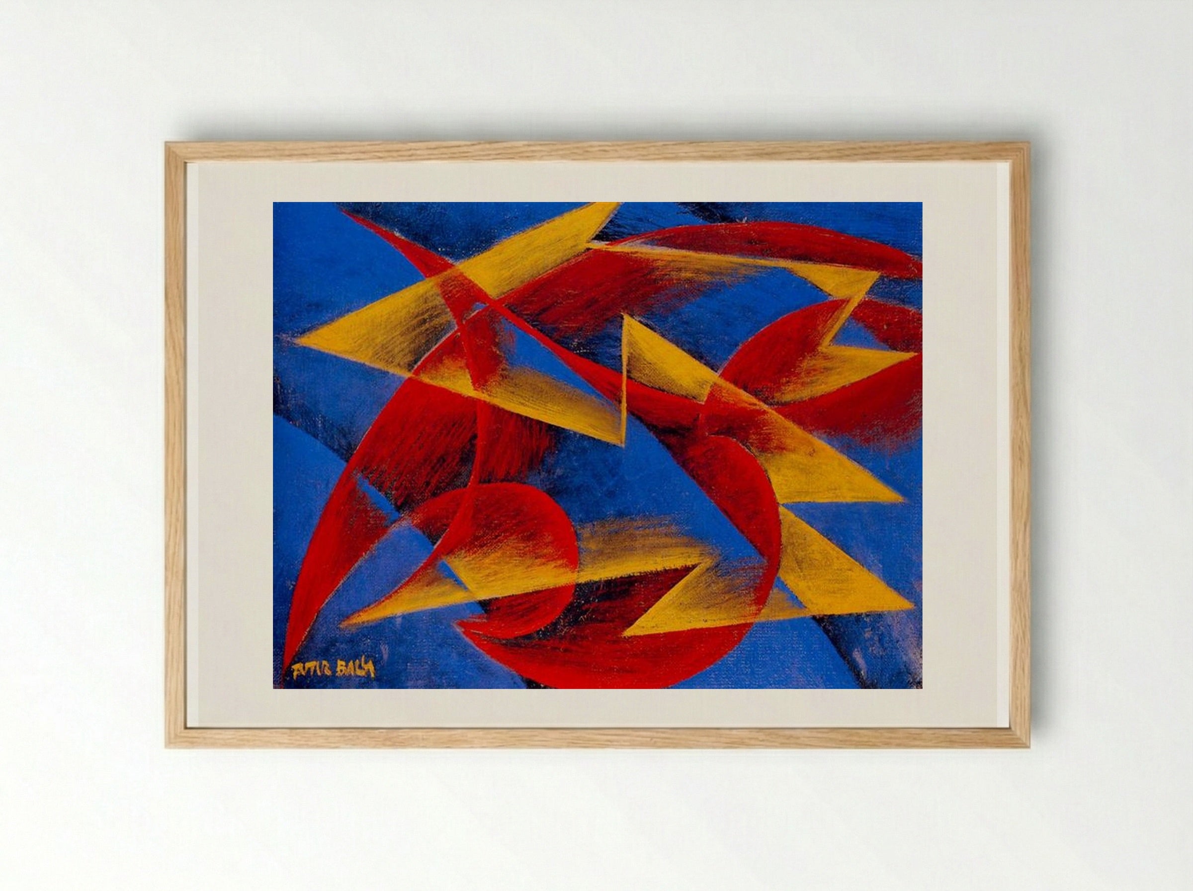 Line of Speed - Giacomo Balla - Framed Print Wood