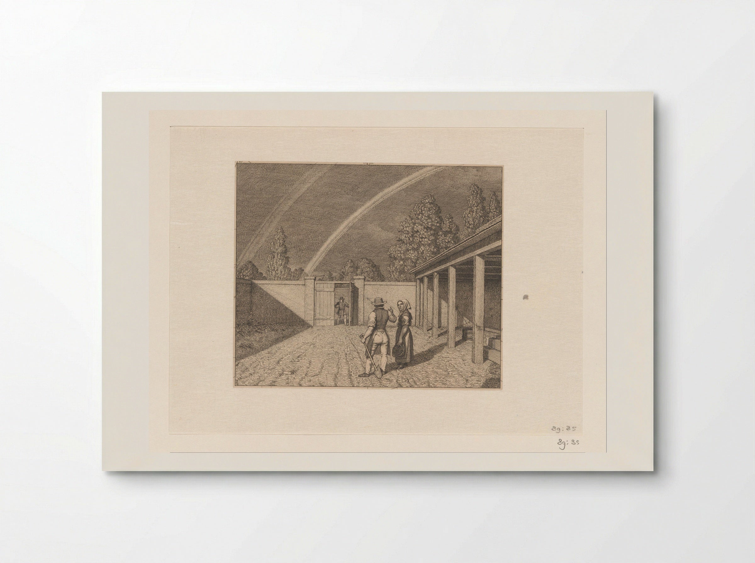 Linear Perspective used in painting art - Christoffer Wilhelm Eckersberg - Poster