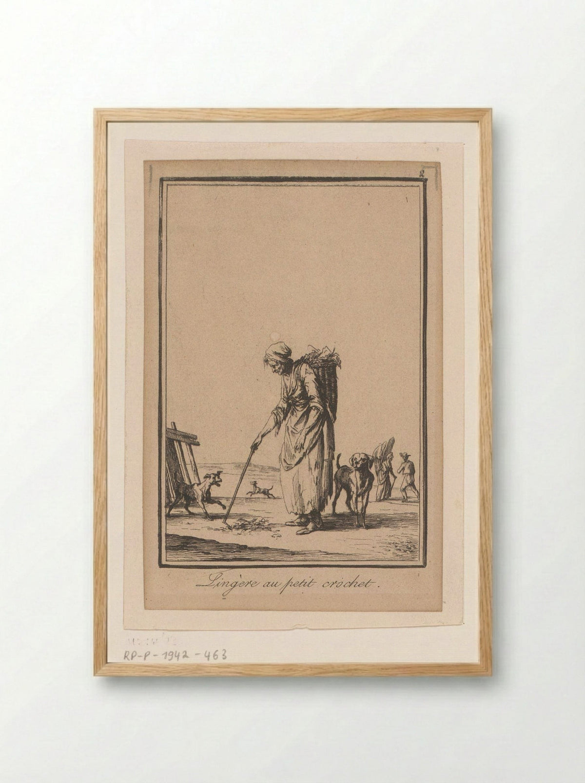 Lingère au petit crochet - Jean Duplessis-Bertaux - Framed Print Wood