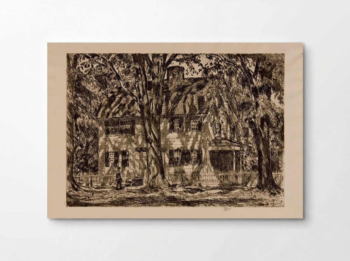 Lion Gardiner House, Easthampton - Childe Hassam - Poster