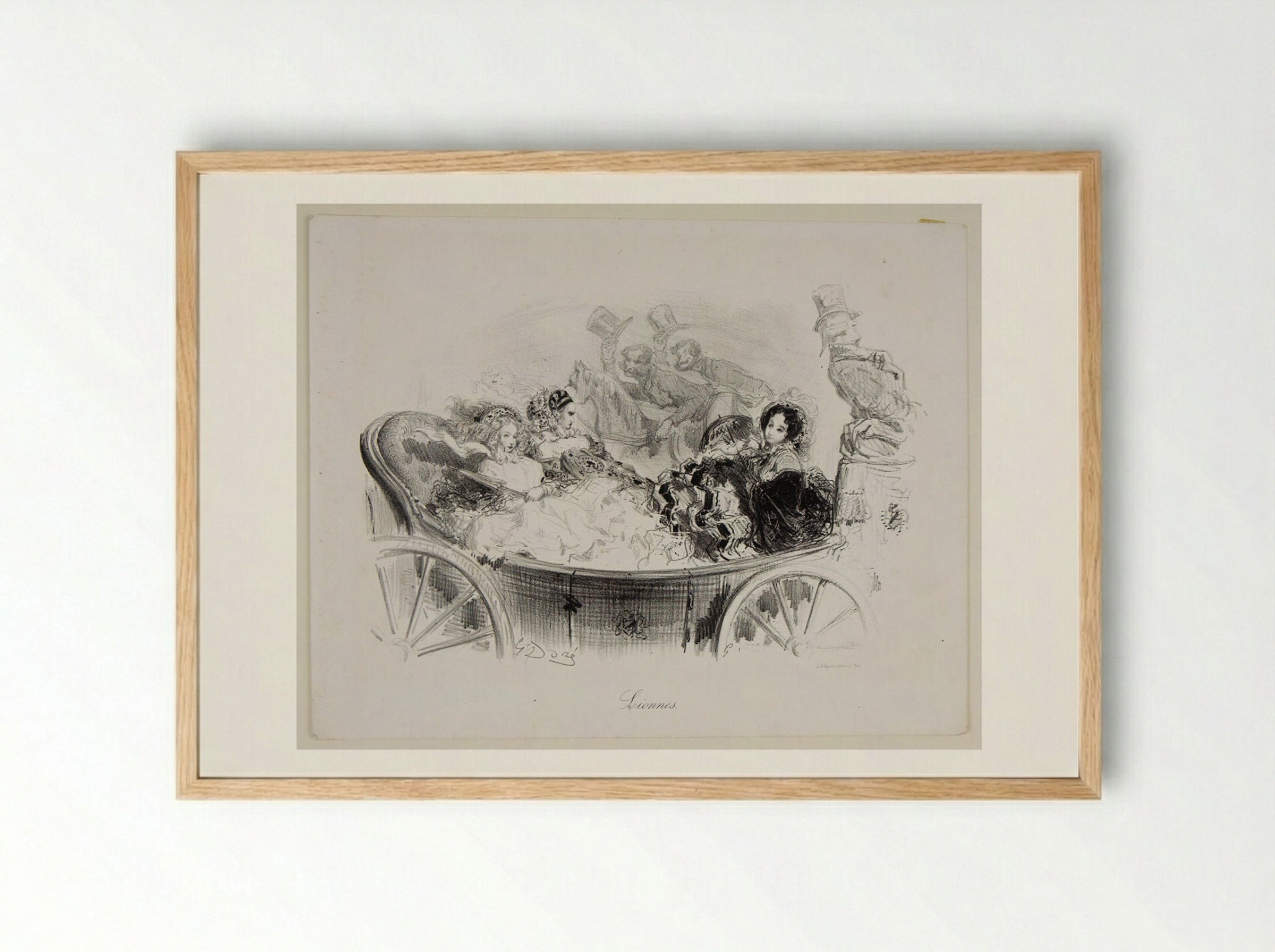 Lionnes - Gustave Doré - Framed Print Wood