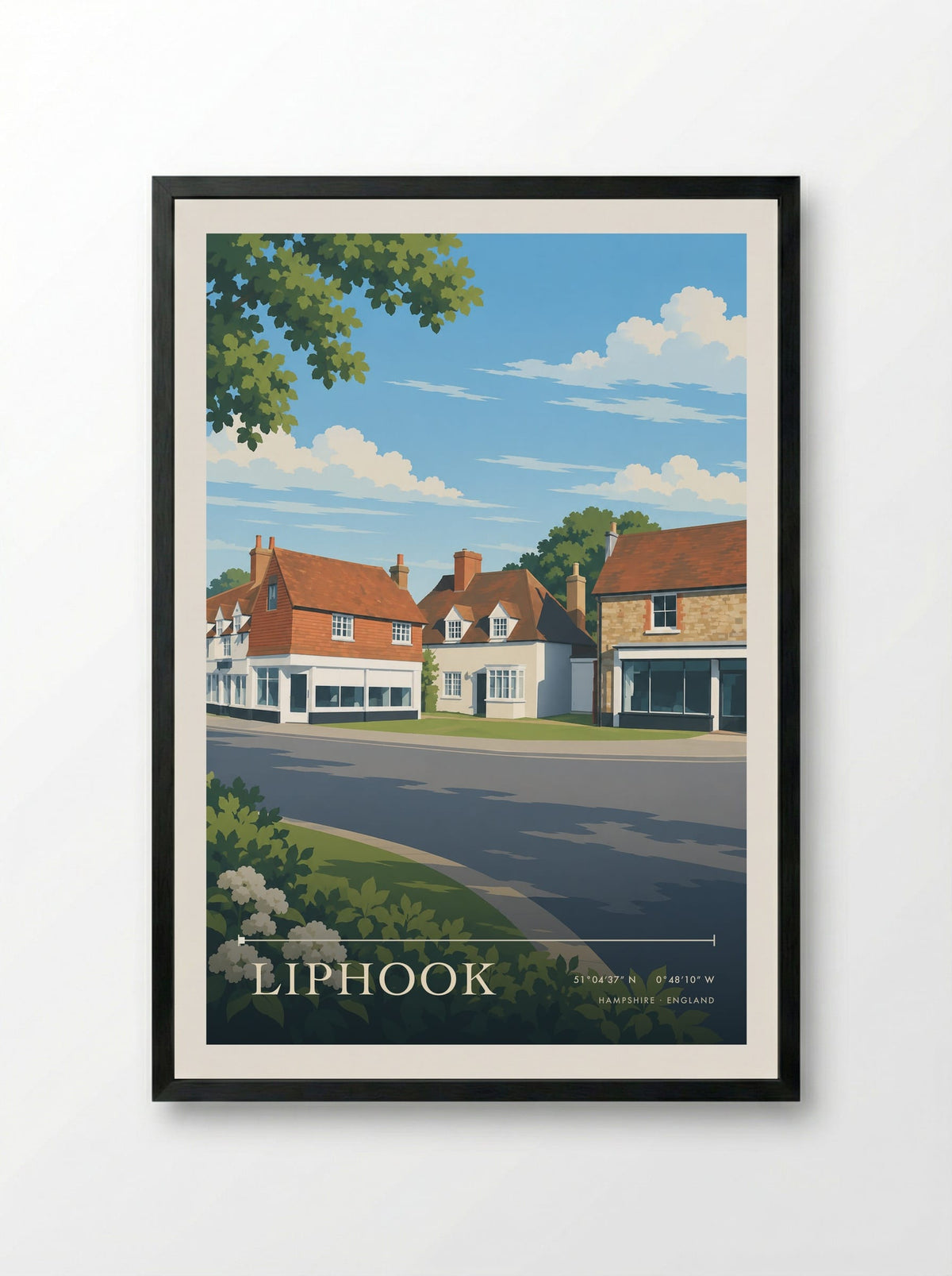Liphook, Hampshire | Travel Poster - Framed Print Black