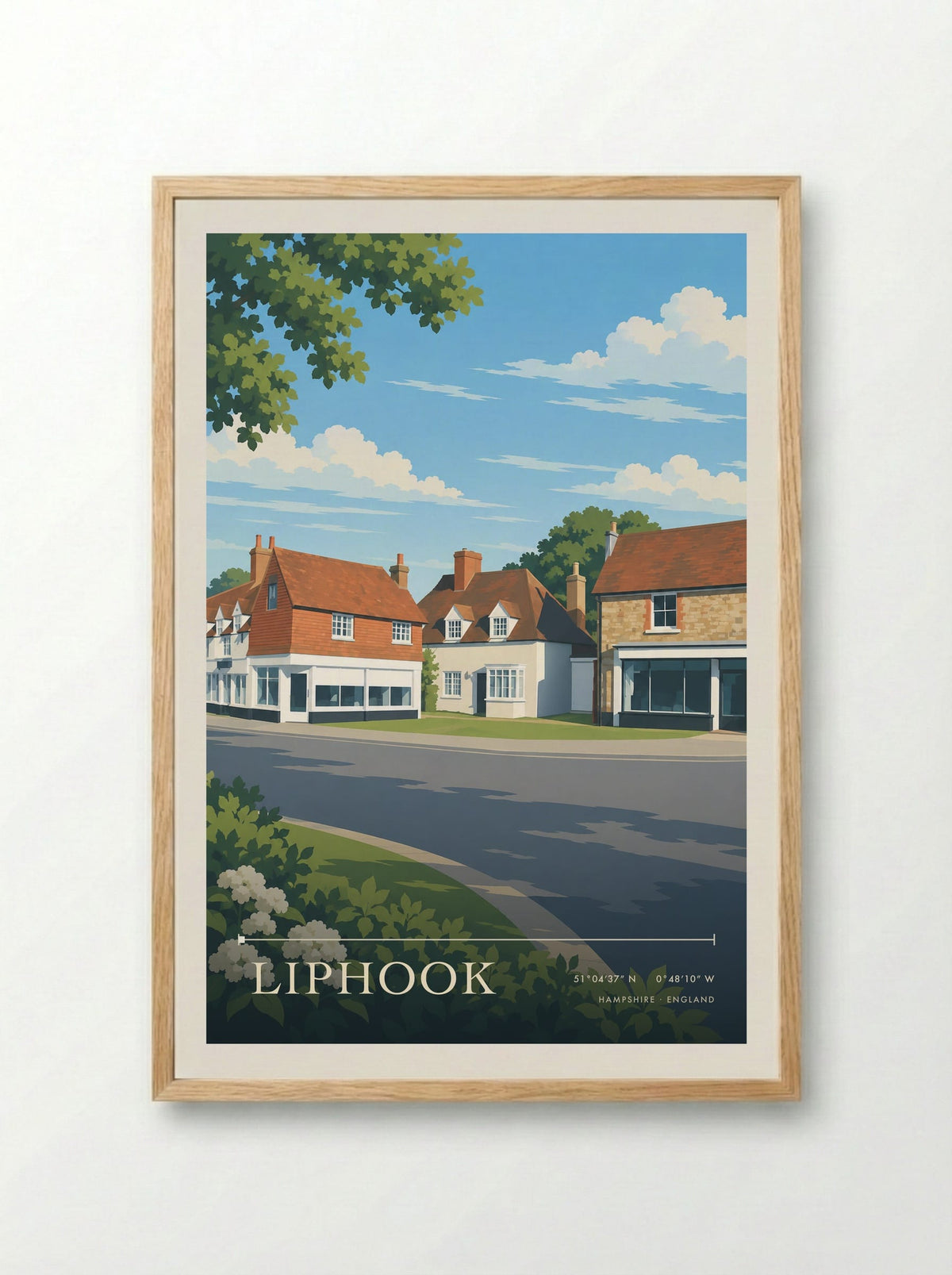 Liphook, Hampshire | Travel Poster - Framed Print Wood