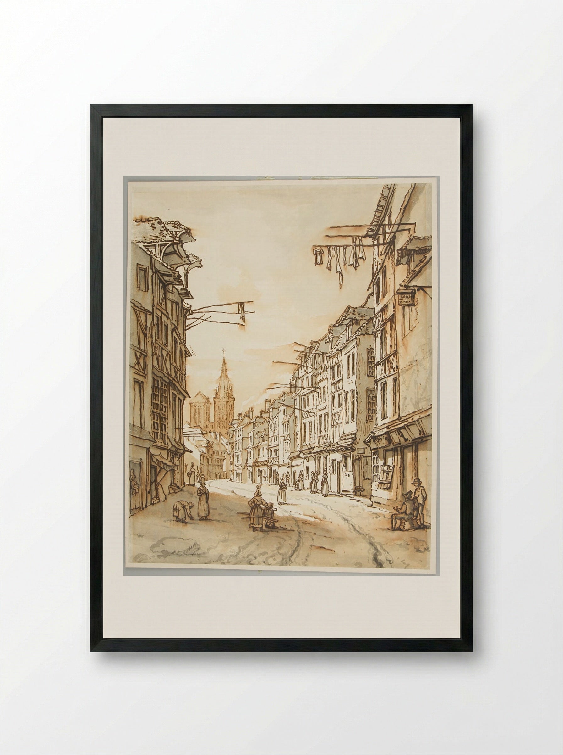 Lisieux - Henry Edridge - Framed Print Black
