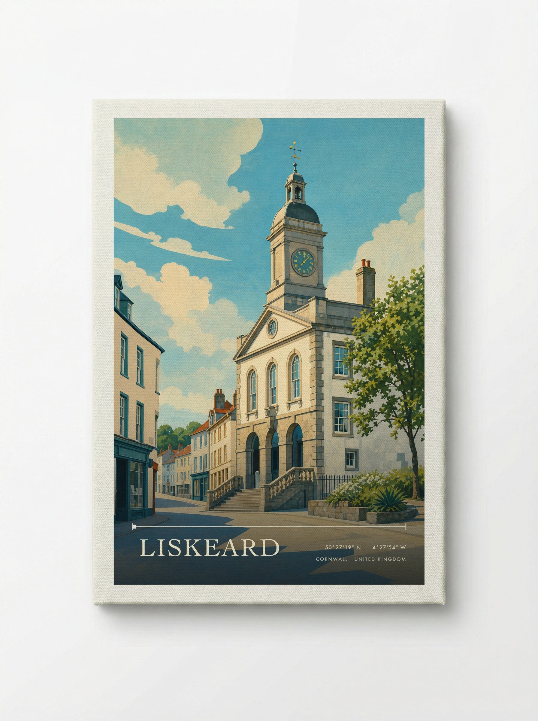 Liskeard Cornwall England Travel Poster - Canvas
