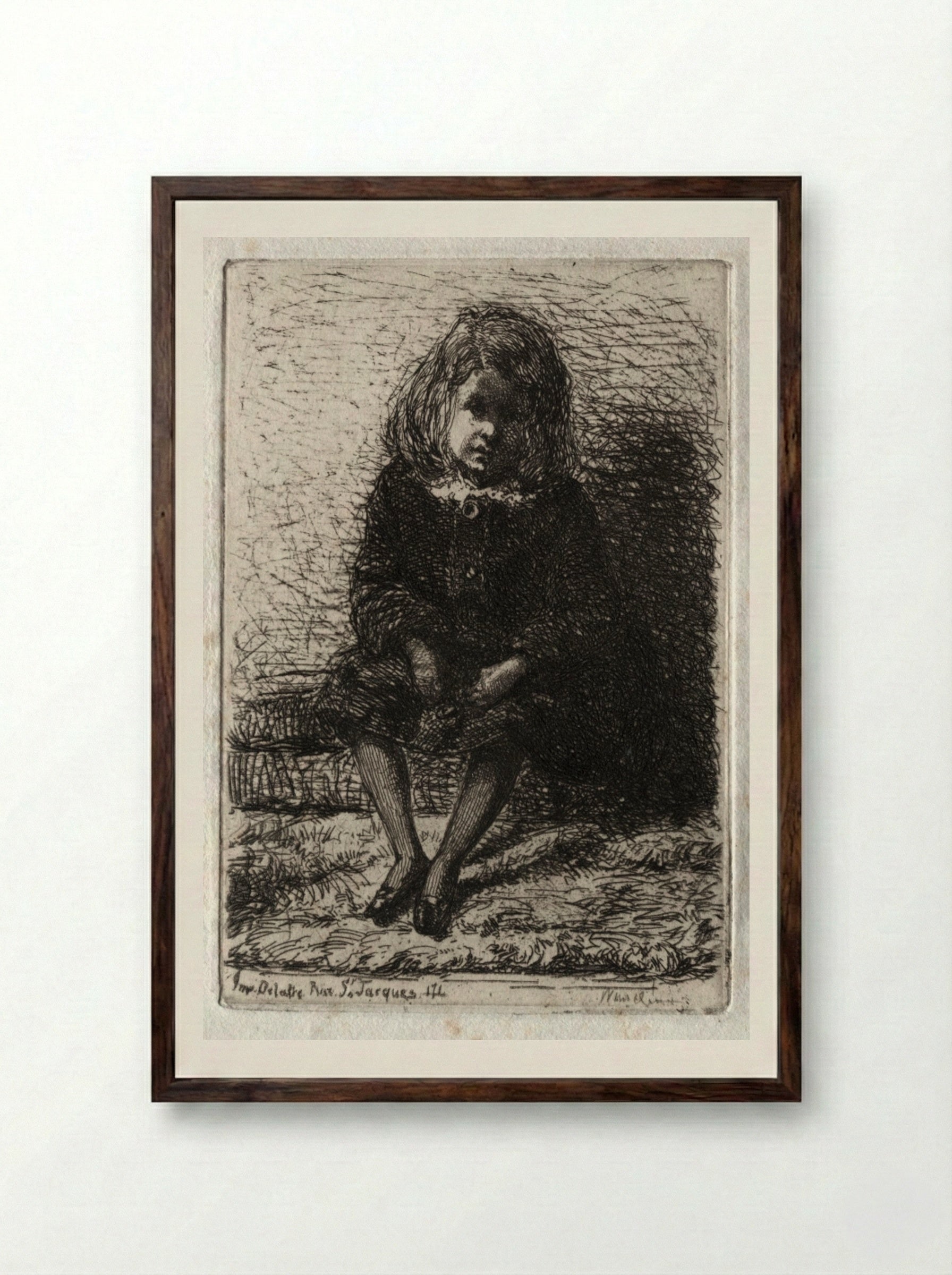 Little Arthur - James McNeill Whistler - Framed Print Dark Wood