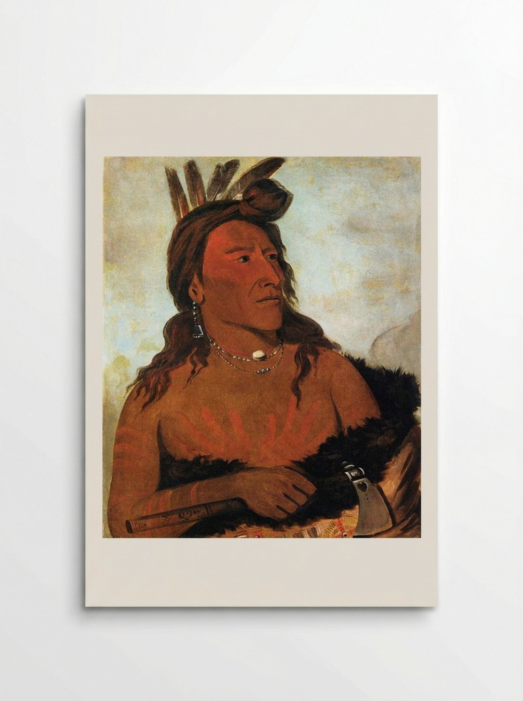 Little Bear, Hunkpapa Brave - George Catlin - Poster