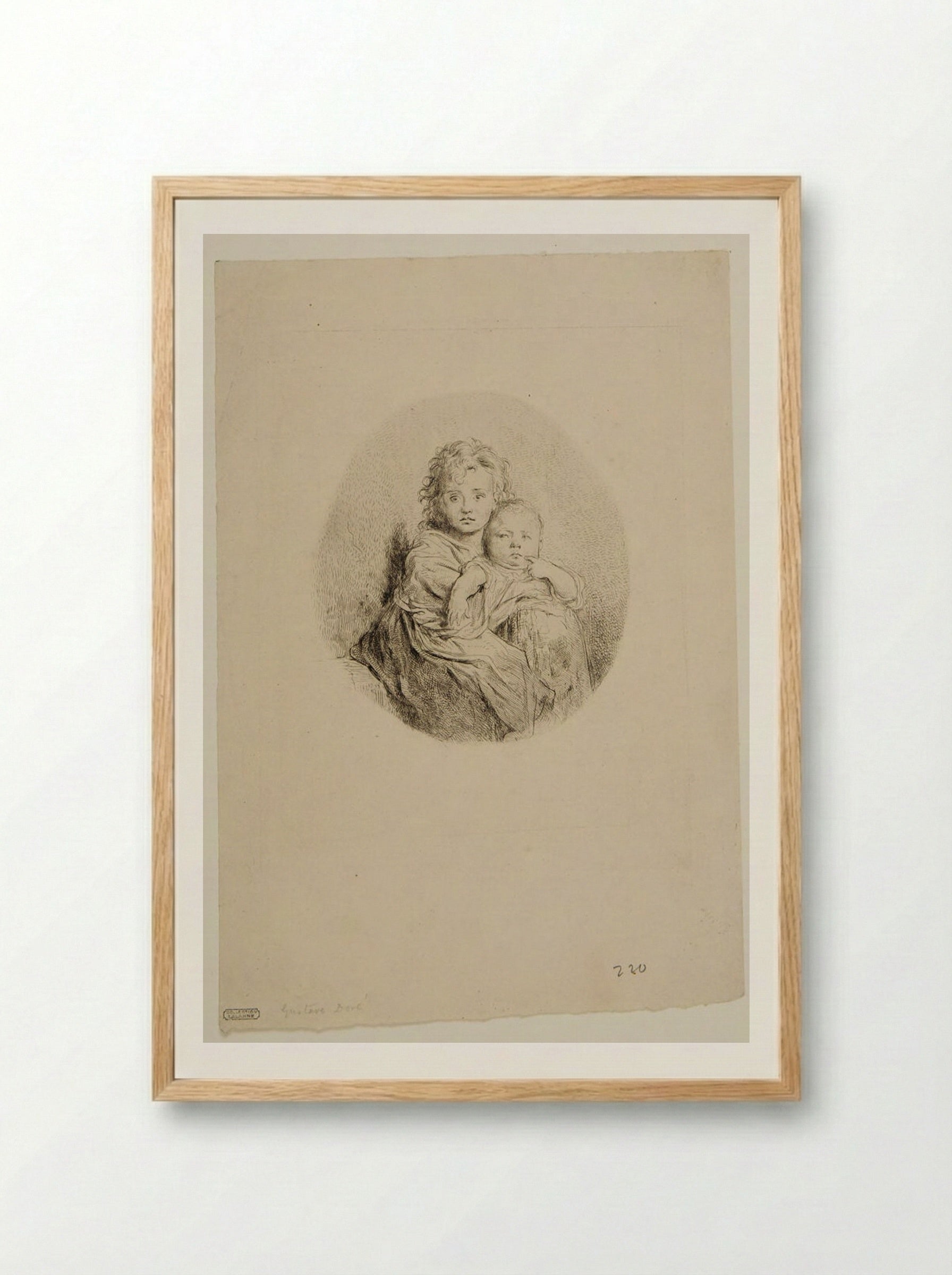 Little Beggar - Gustave Doré - Framed Print Wood