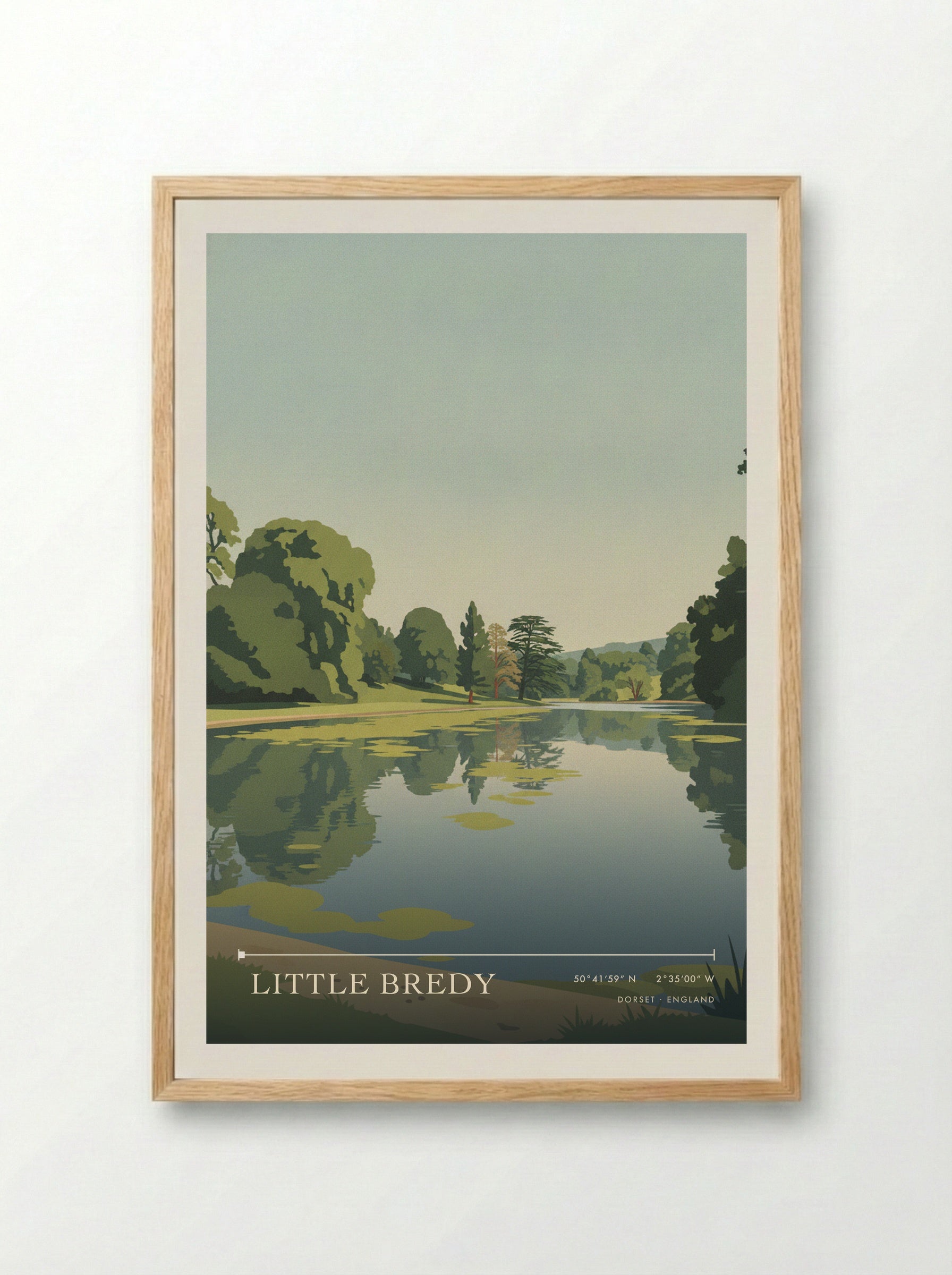 Little Bredy Dorset England Travel Poster - Framed Print Wood