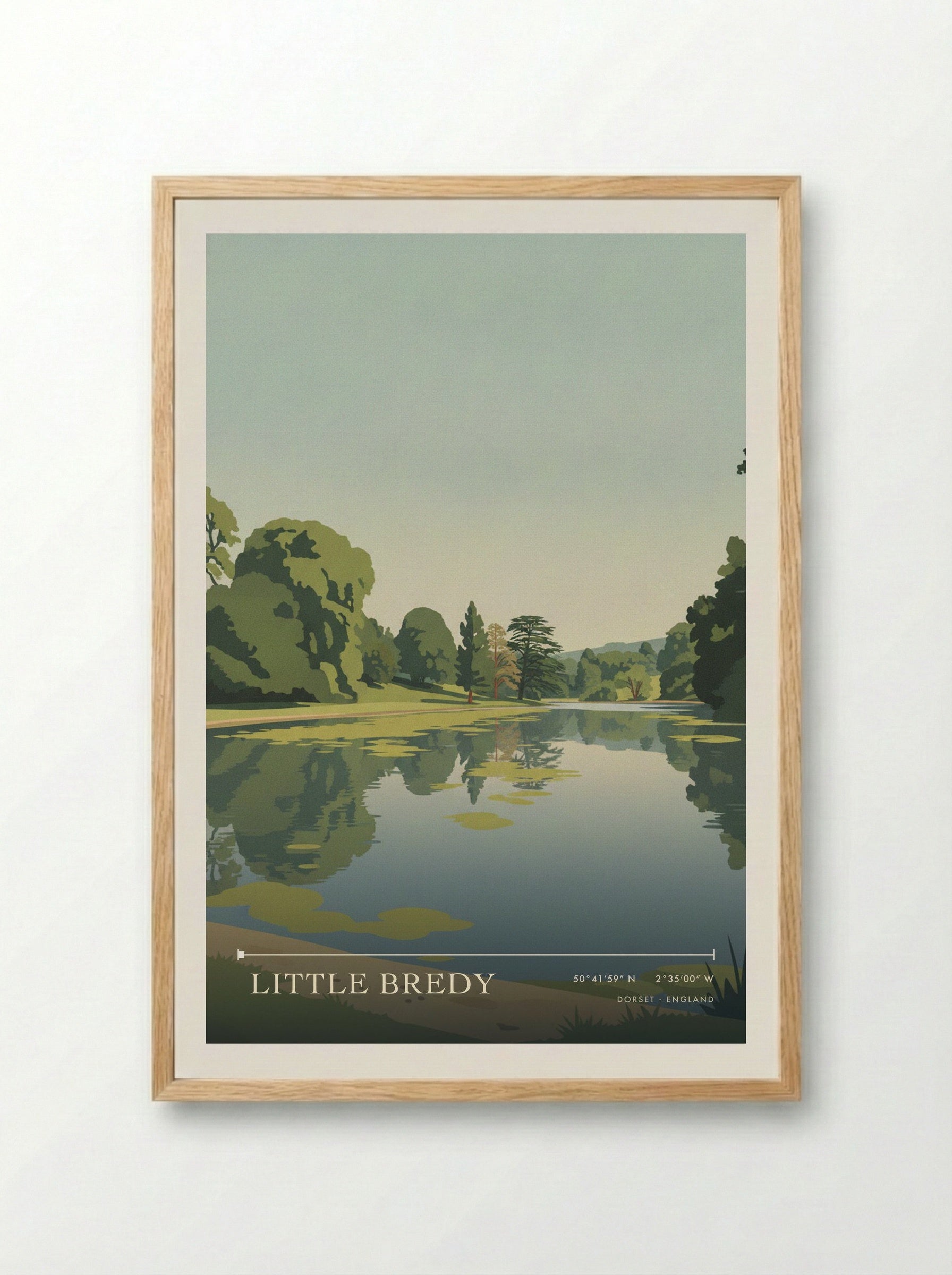 Little Bredy Dorset England Travel Poster - Framed Print Wood