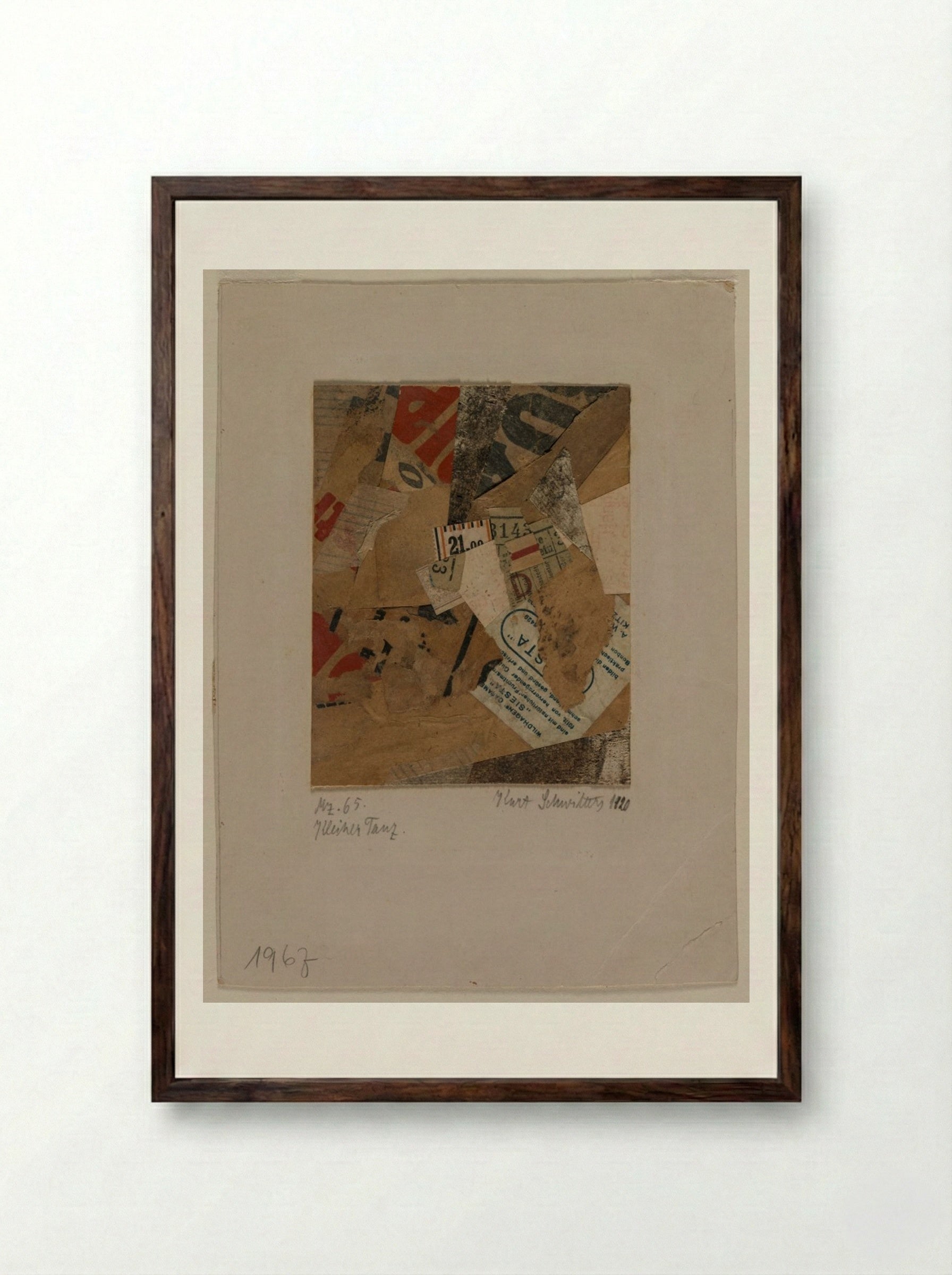 Little Dance - Kurt Schwitters - Framed Print Dark Wood