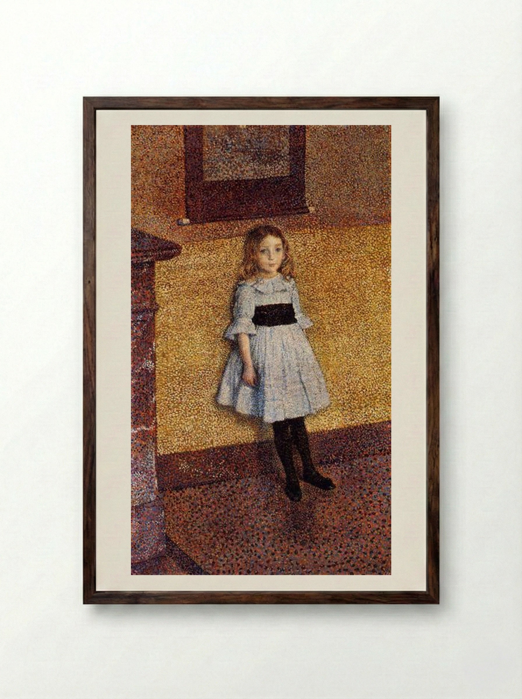 Little Denise - Théo van Rysselberghe - Framed Print Dark Wood