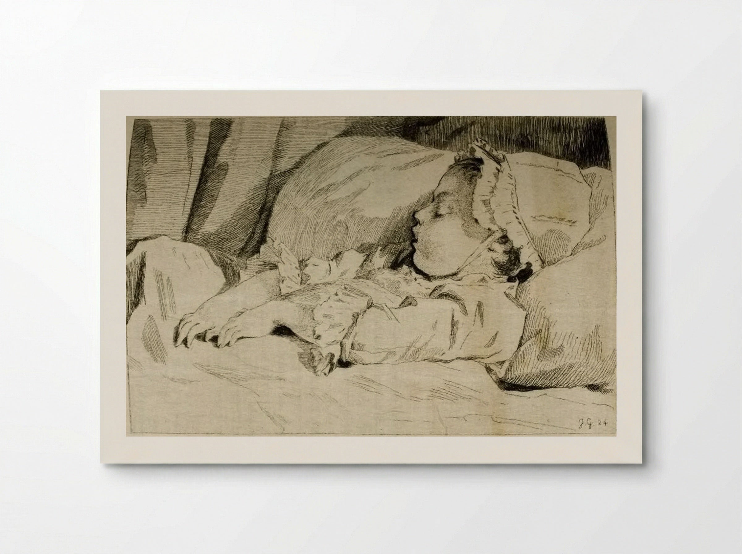Little Girl Asleep - Jules de Goncourt - Poster