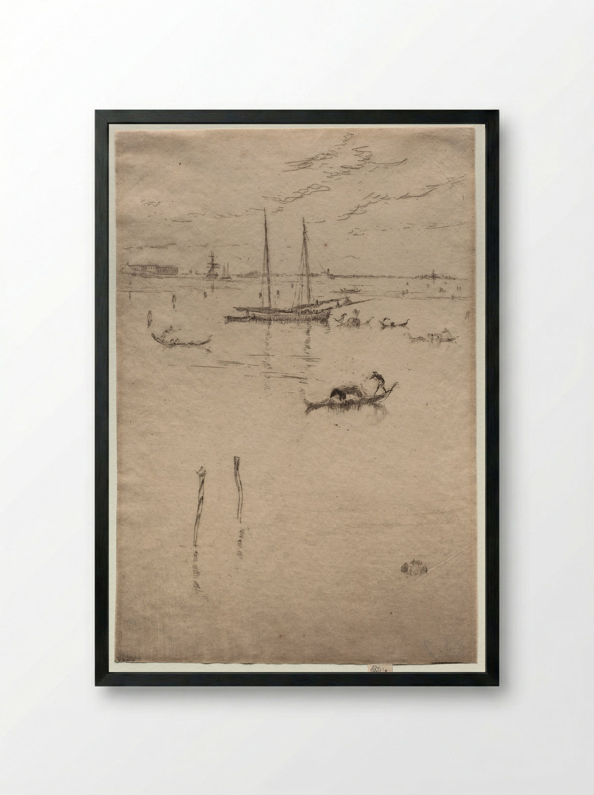 Little Lagoon - James McNeill Whistler - Framed Print Black