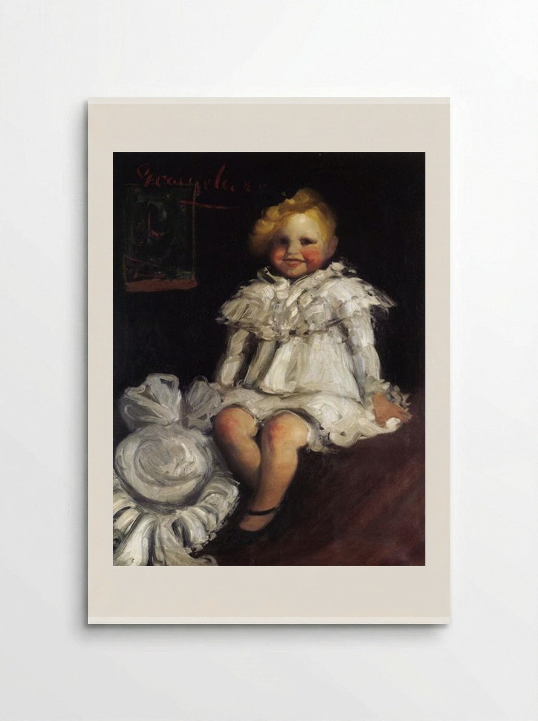 Little Lore with Her Hat - George Luks - Poster