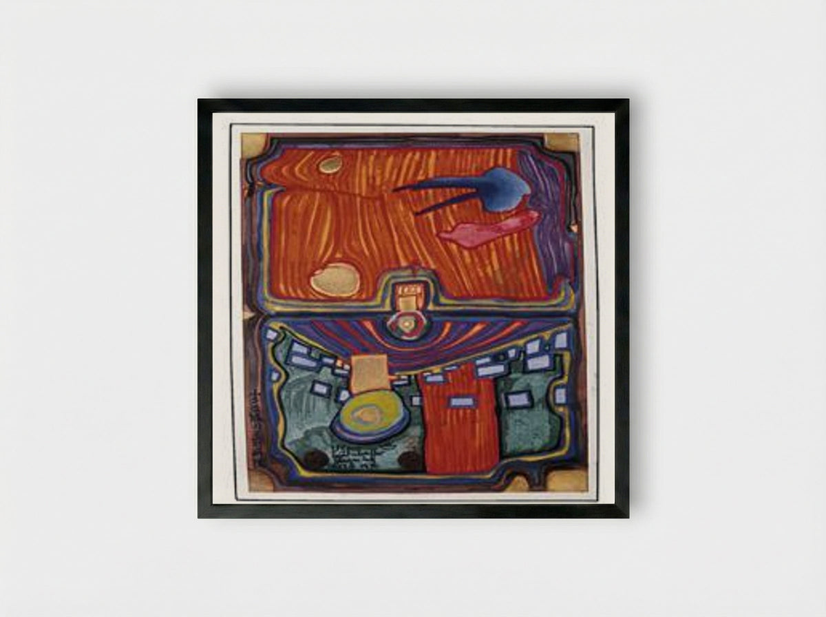 Little Palace of Illness - Friedensreich Hundertwasser - Framed Print Black