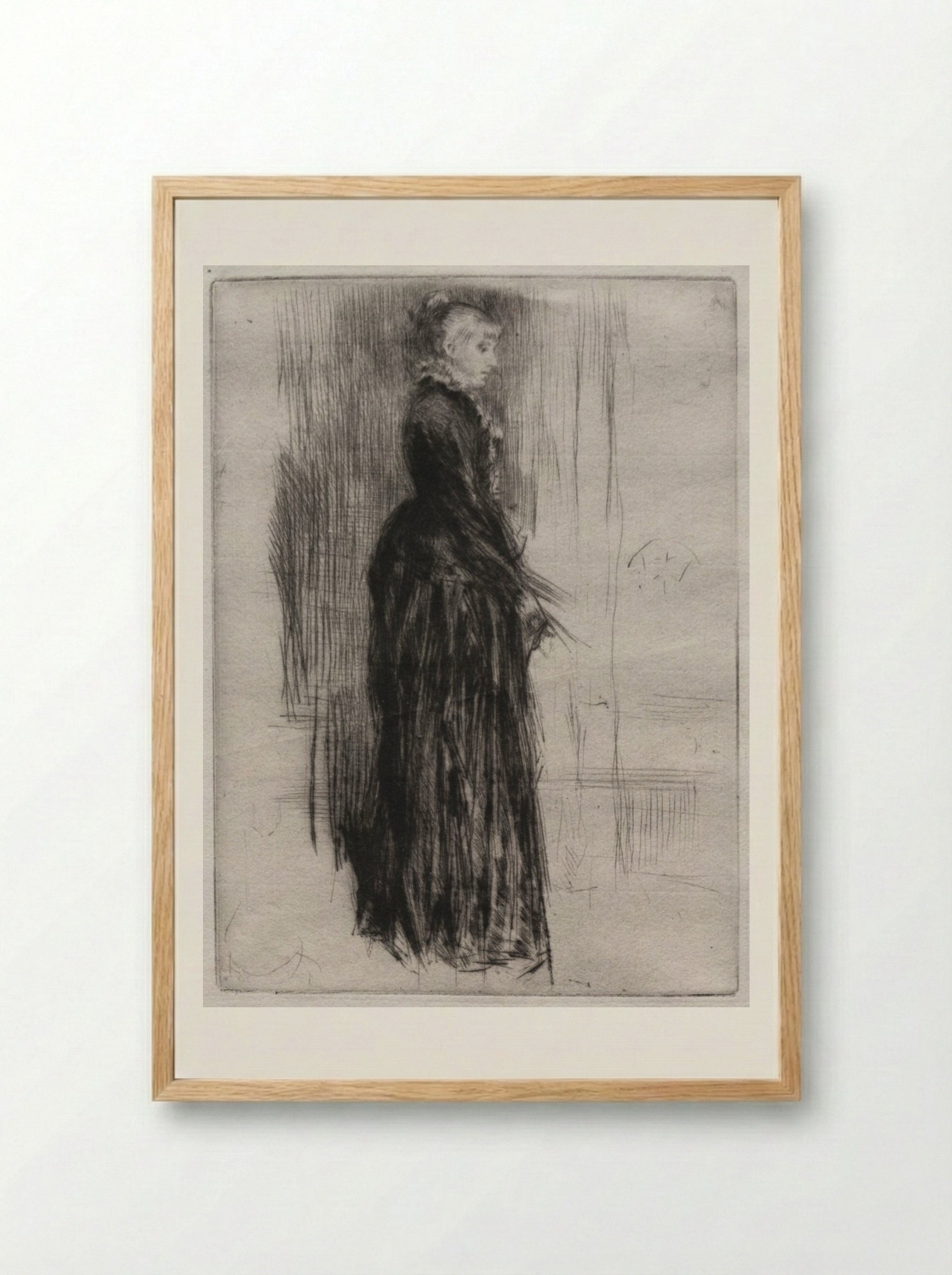 Little Velvet Dress - James McNeill Whistler - Framed Print Wood