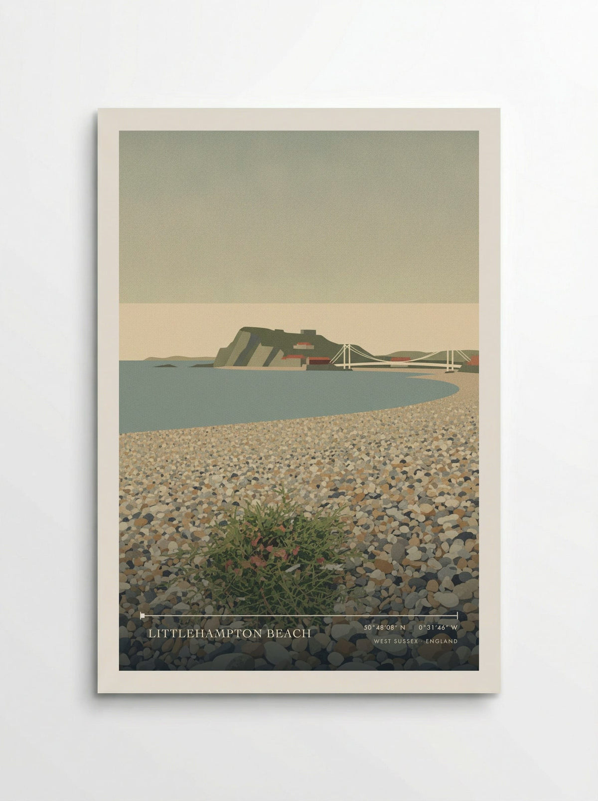 Littlehampton Beach West Sussex England Travel Poster - Poster