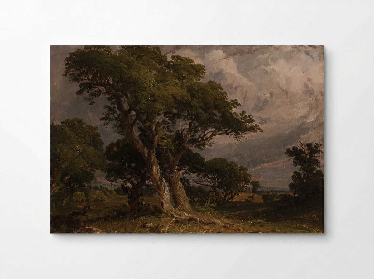 Live Oaks with Two Small Figures - Seth Eastman - Poster