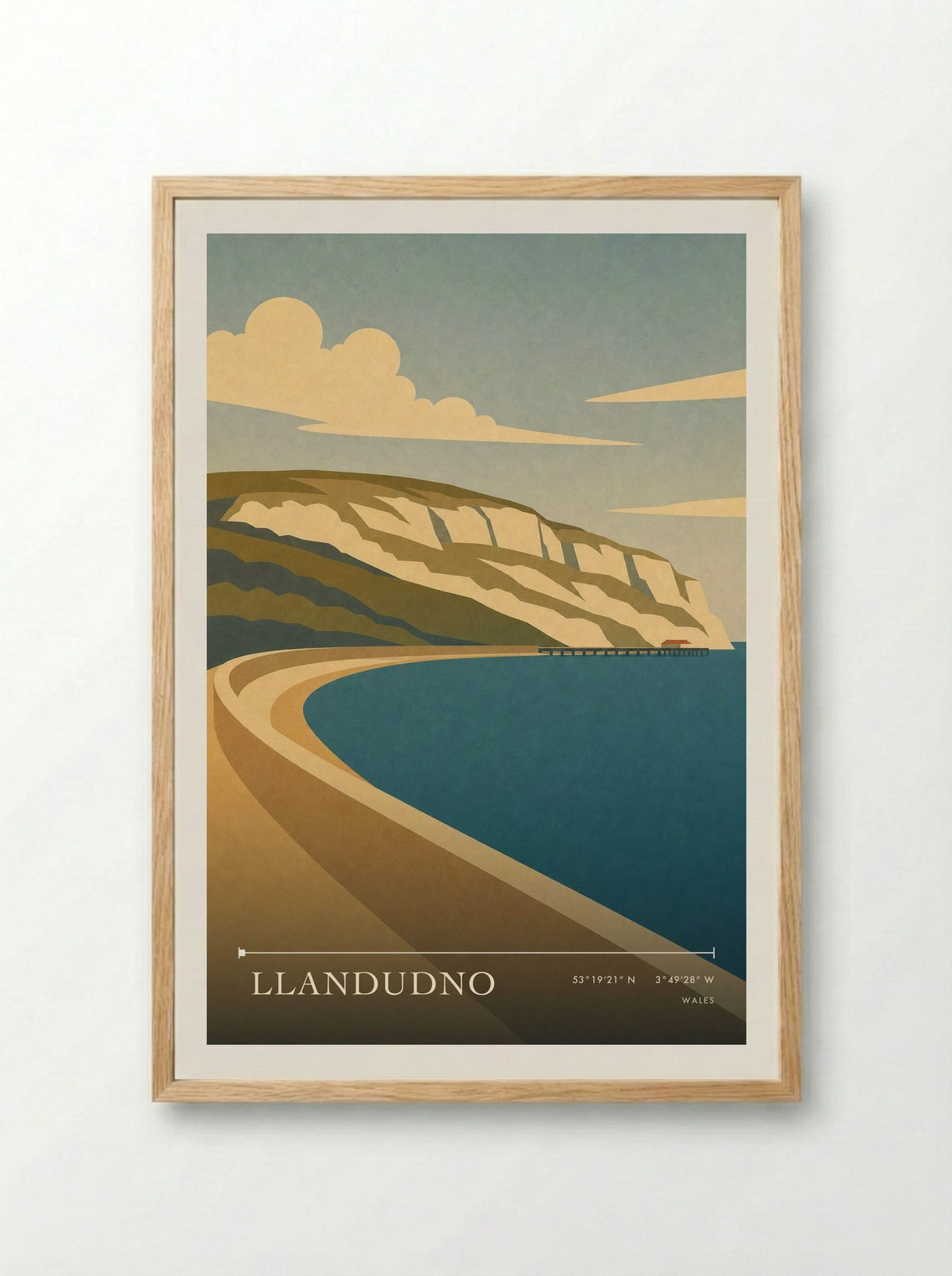 Llandudno Wales Travel Poster - Framed Print Wood