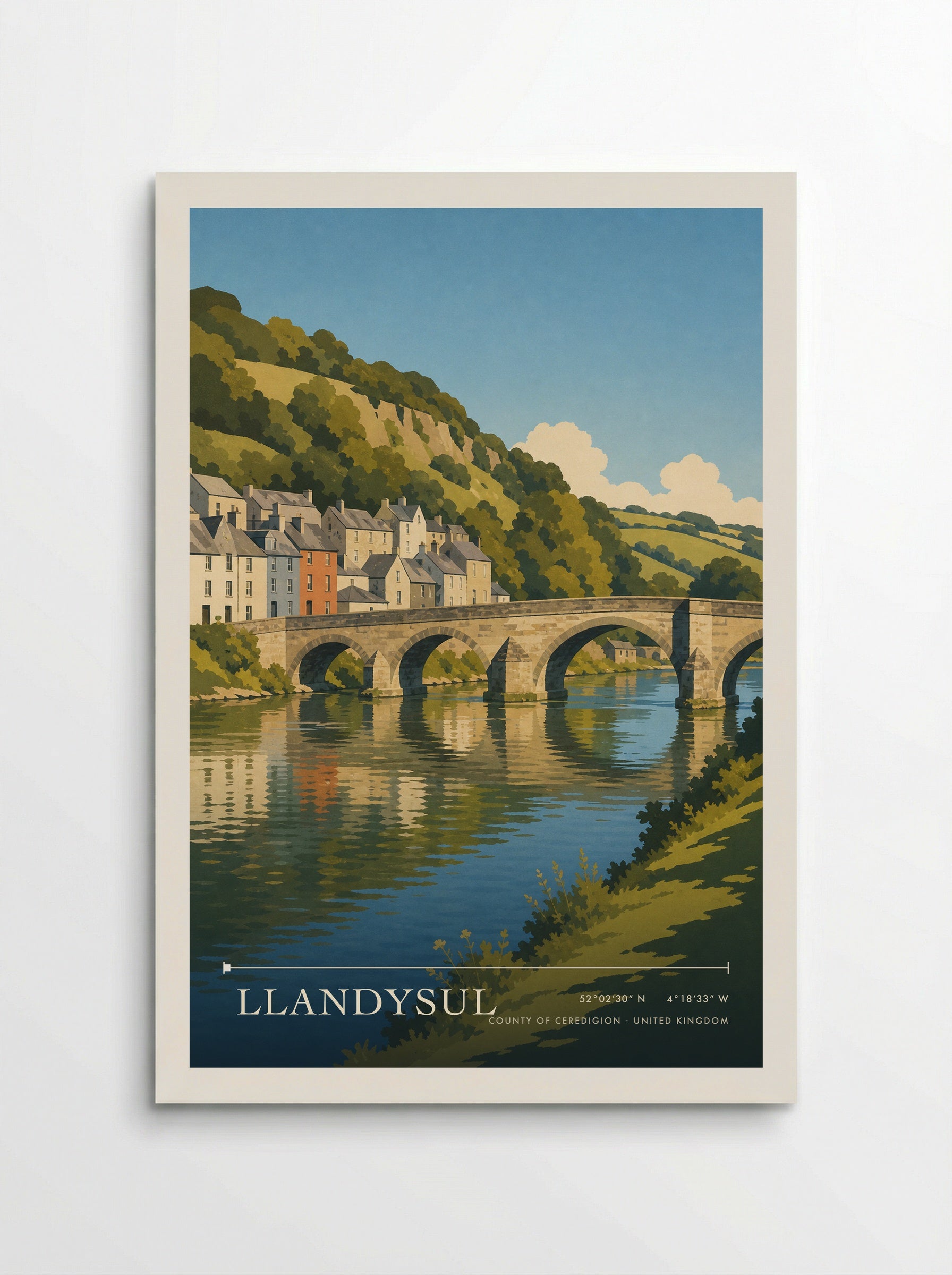 Llandysul County of Ceredigion United Kingdom Travel Poster - Poster