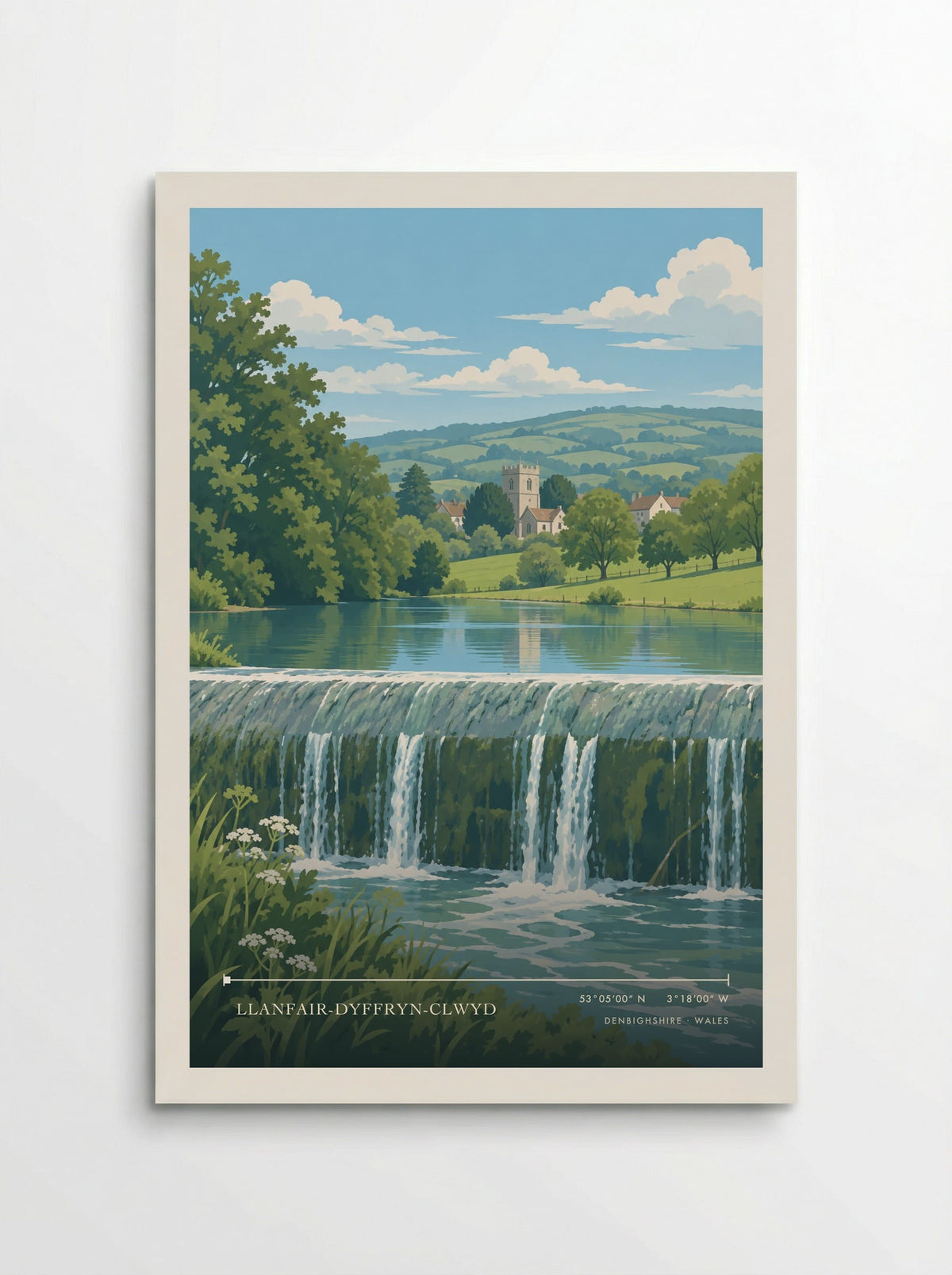 Llanfair-Dyffryn-Clwyd, Denbighshire | Travel Poster - Poster