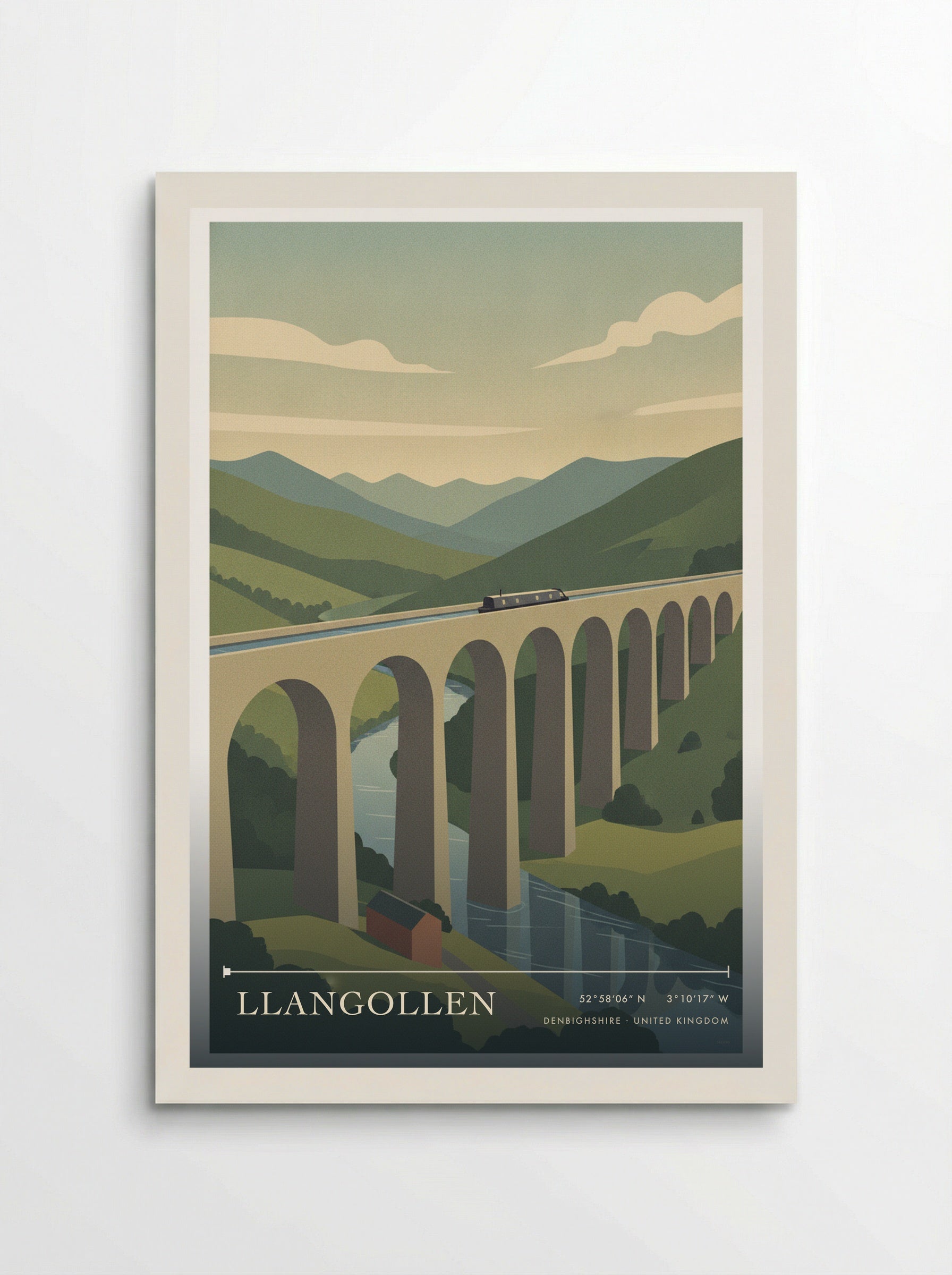 Llangollen Denbighshire United Kingdom Travel Poster - Poster