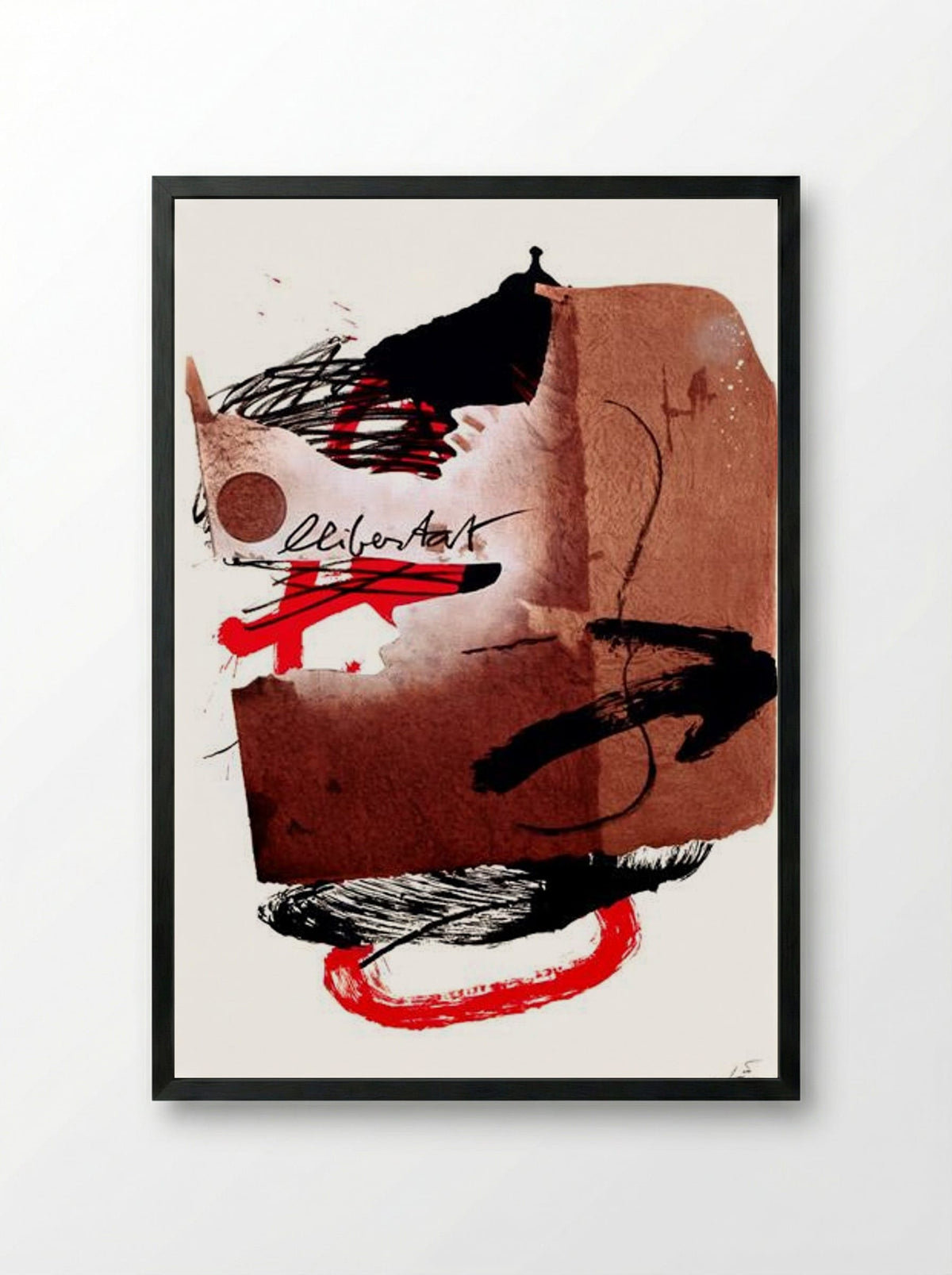 Llibertat - Antoni Tàpies - Framed Print Black