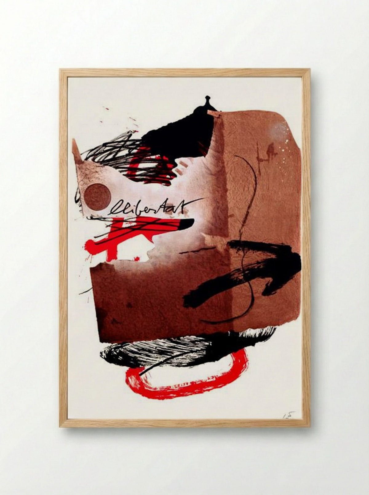 Llibertat - Antoni Tàpies - Framed Print Wood