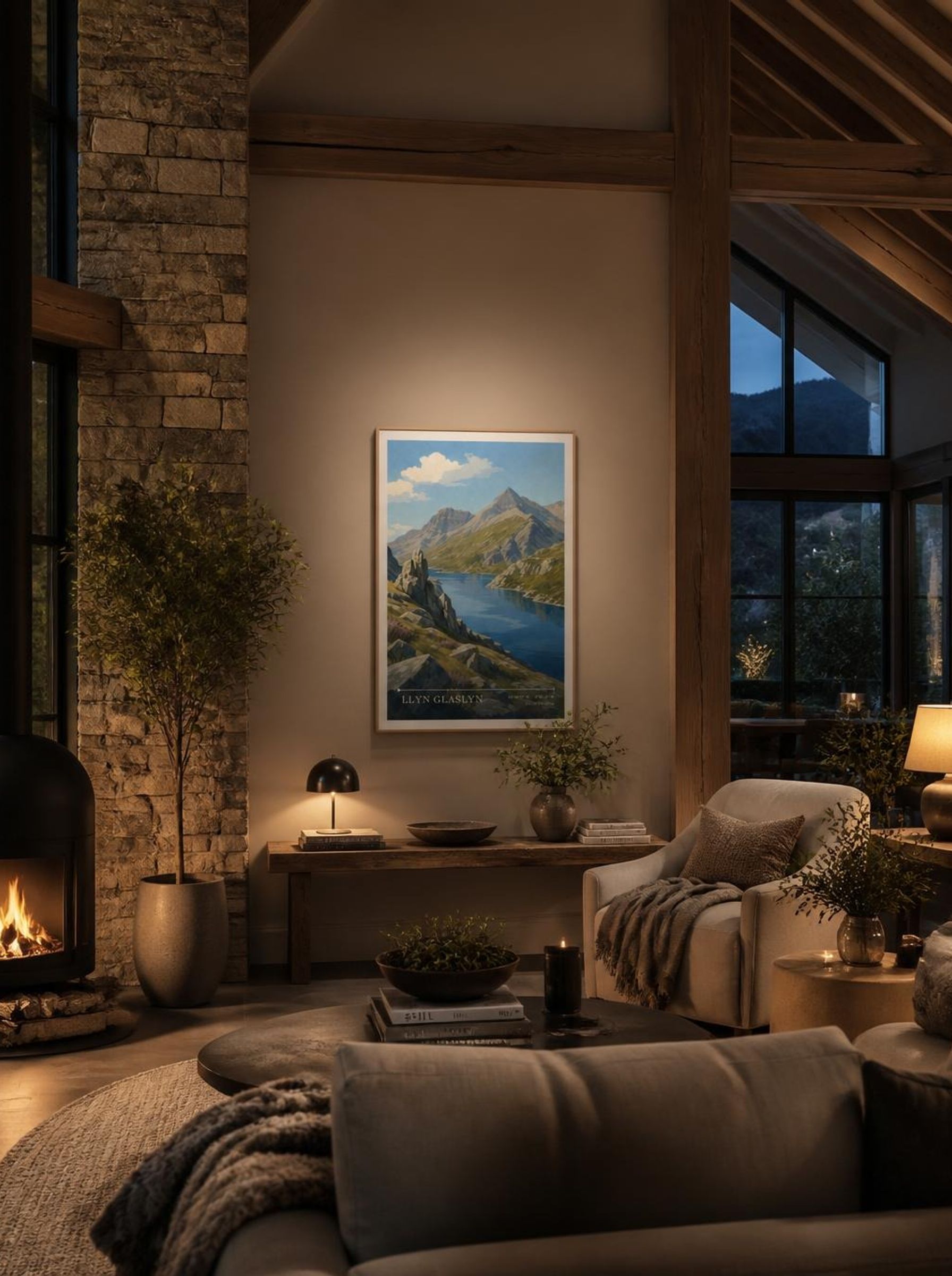 Llyn Glaslyn United Kingdom Travel Poster - Lifestyle