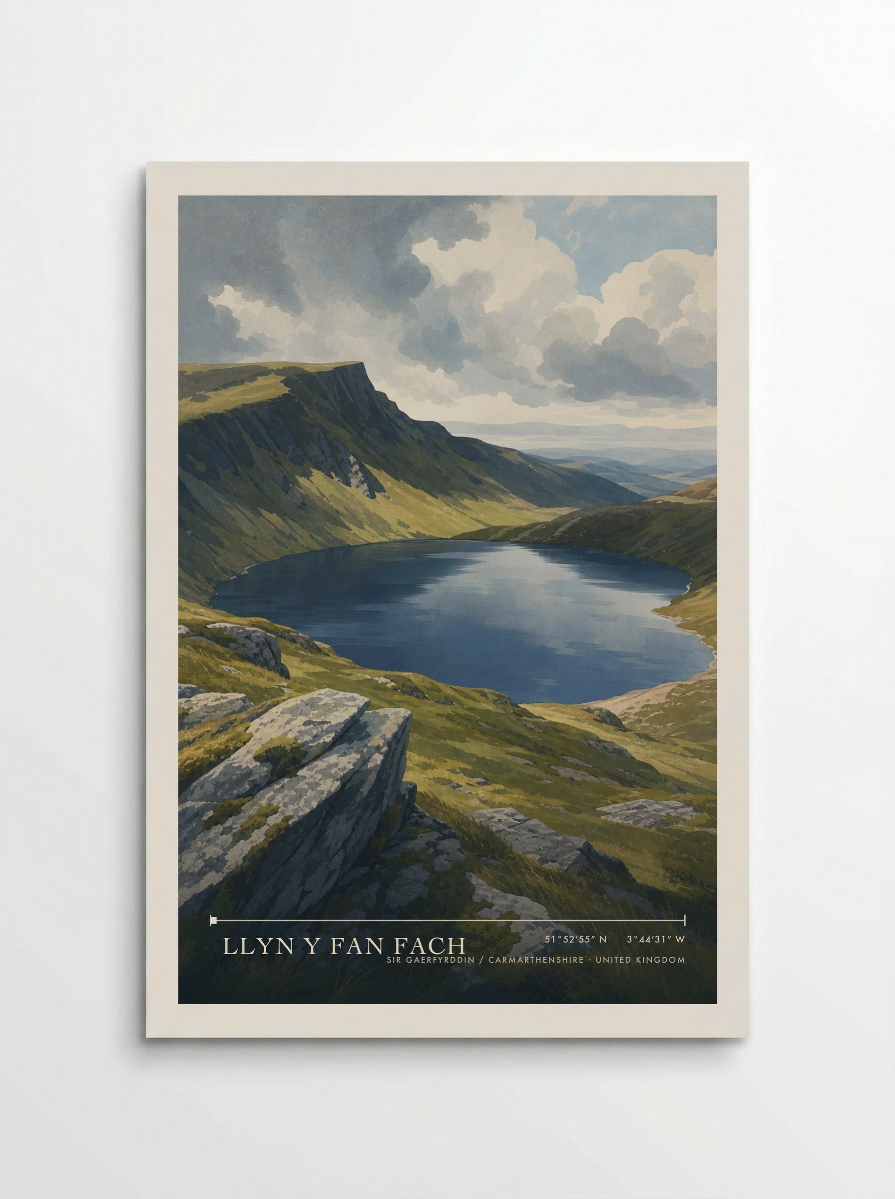 Llyn y Fan Fach Sir Gaerfyrddin / Carmarthenshire United Kingdom Travel Poster - Poster