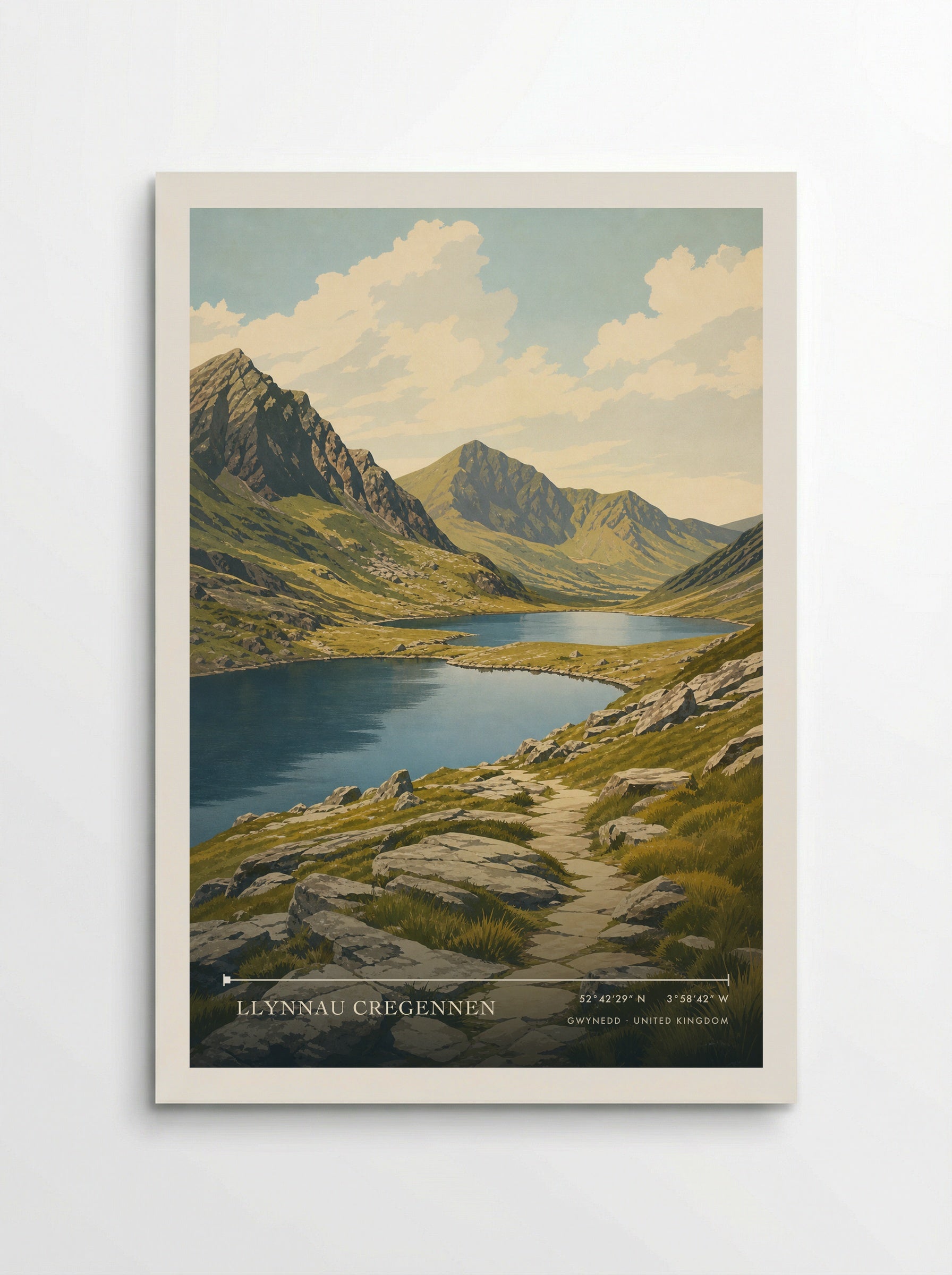 Llynnau Cregennen Gwynedd United Kingdom Travel Poster - Poster