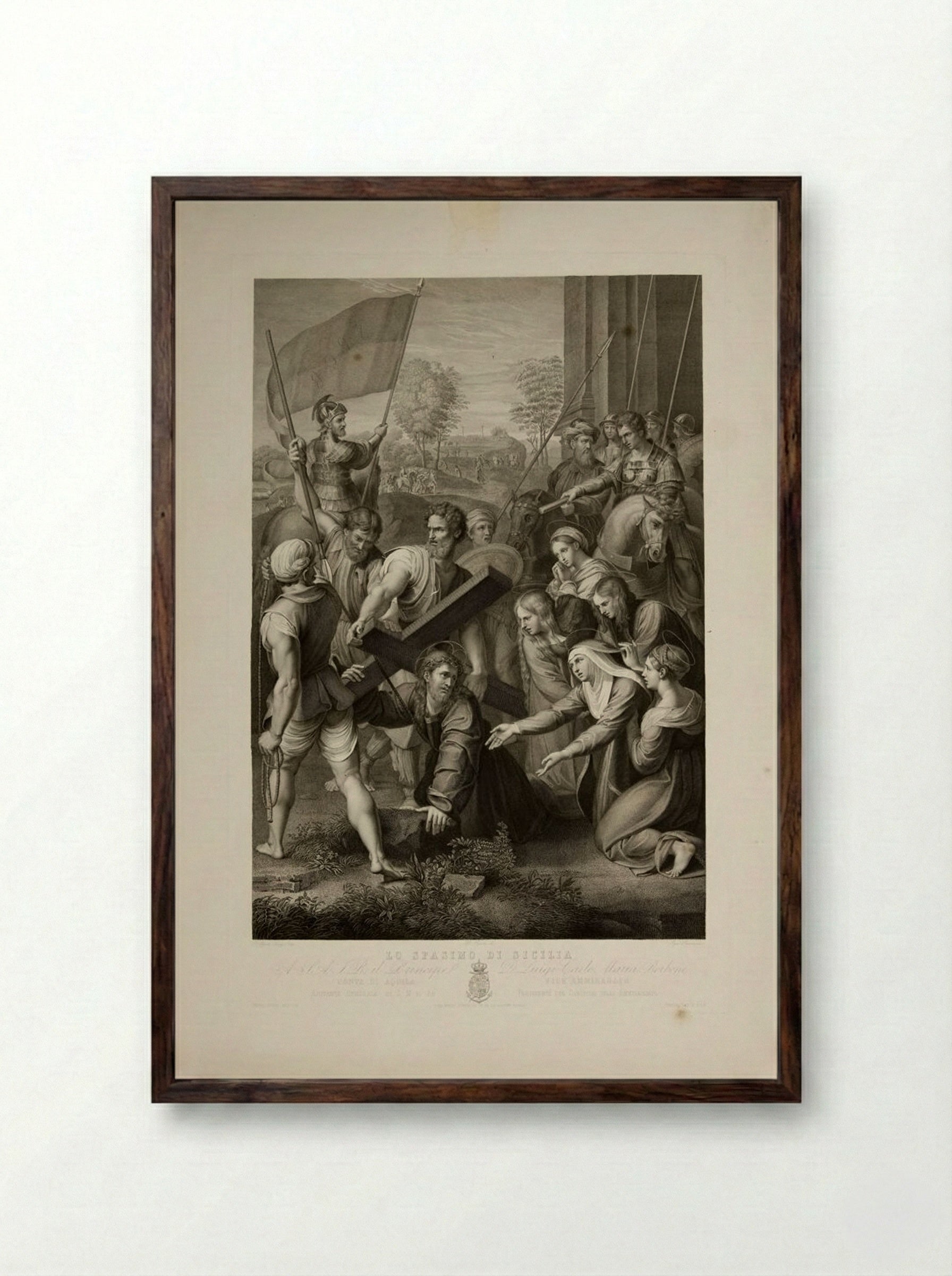Lo Spasimo di Sicilia - Ignazio Pavon - Framed Print Dark Wood