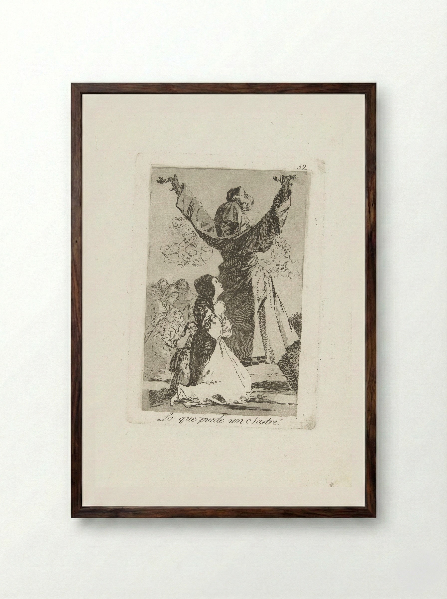 Lo que puede un Sastre! - Francisco de Goya - Framed Print Dark Wood