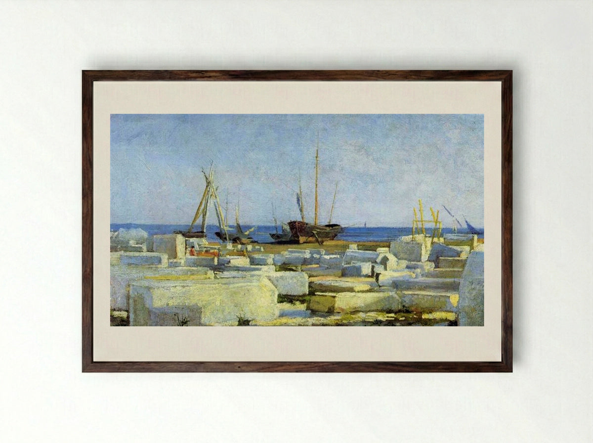 Loading Marble - Nikolai Ge - Framed Print Dark Wood