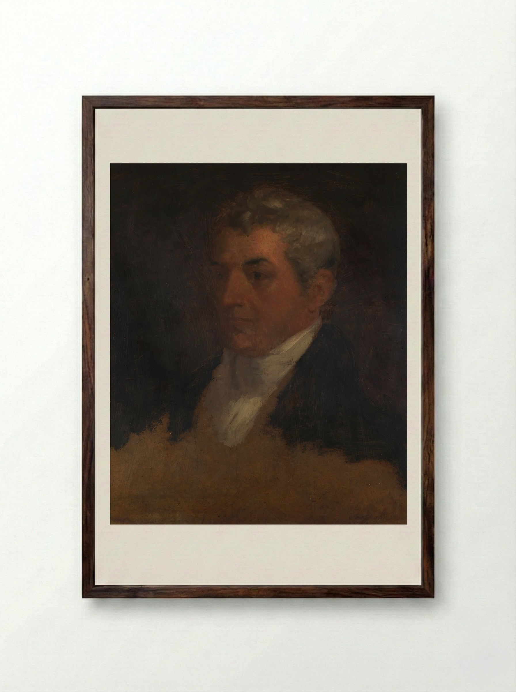 Loammi Baldwin, Jr. - Washington Allston - Framed Print Dark Wood