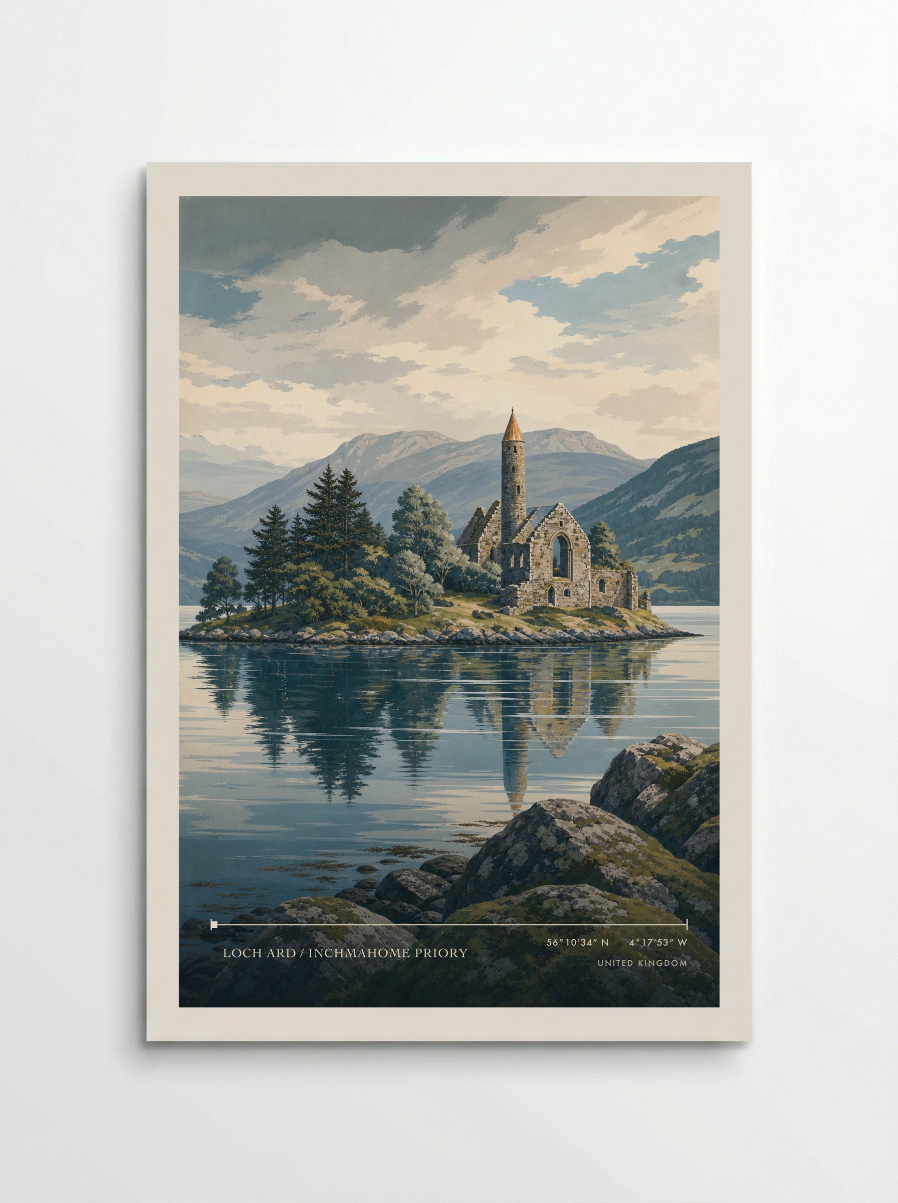 Loch Ard / Inchmahome Priory United Kingdom Travel Poster - Poster