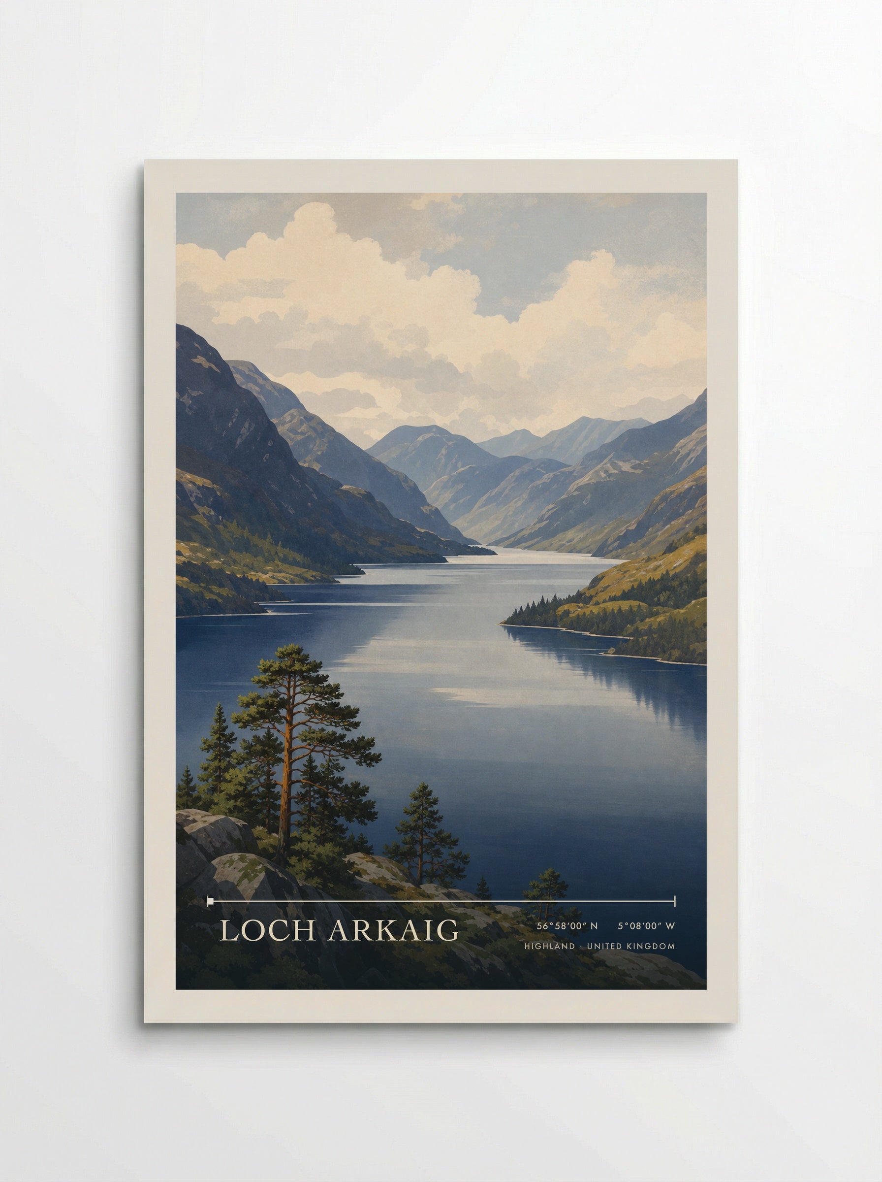 Loch Arkaig Highland United Kingdom Travel Poster - Poster