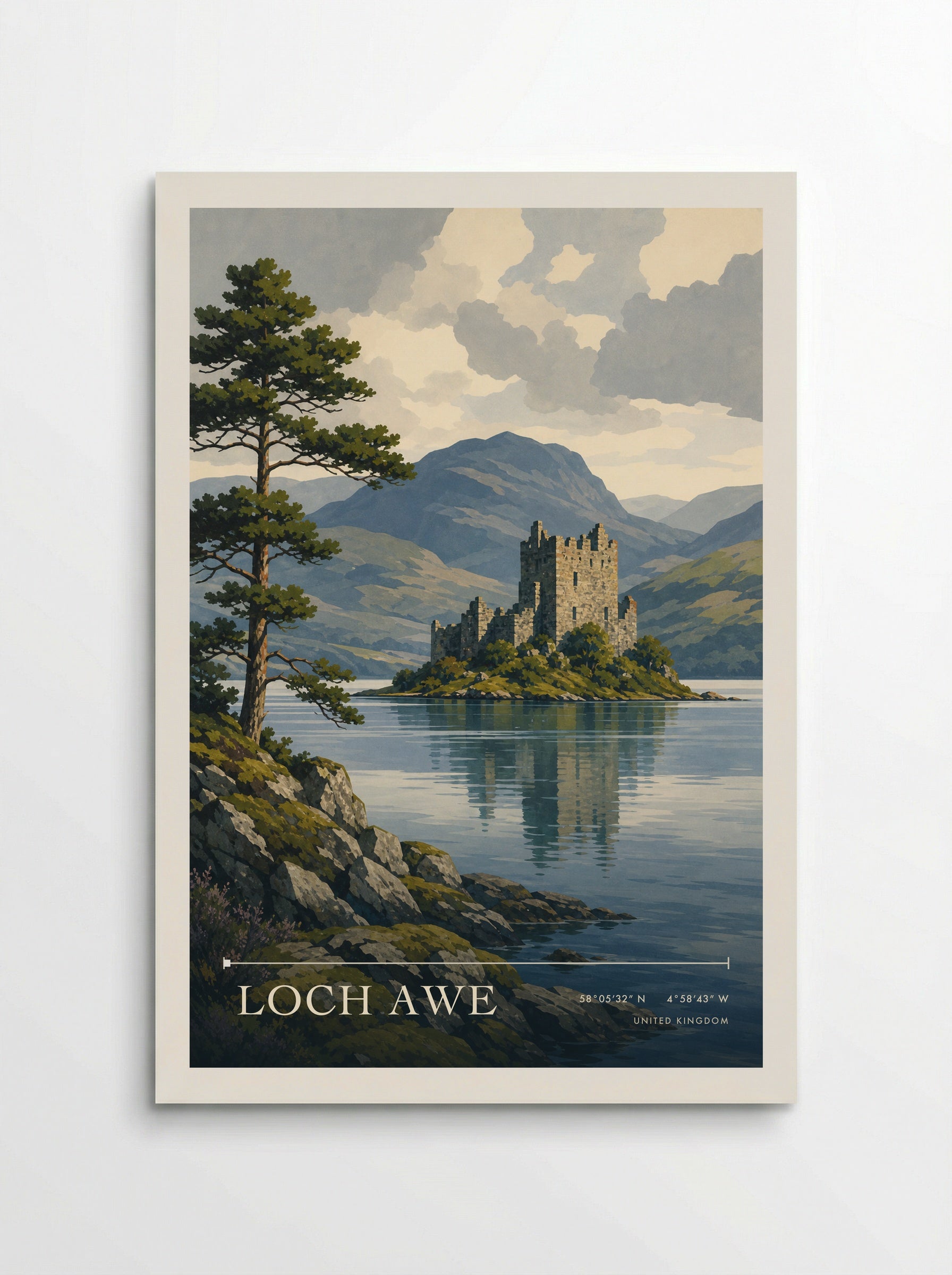 Loch Awe United Kingdom Travel Poster - Poster