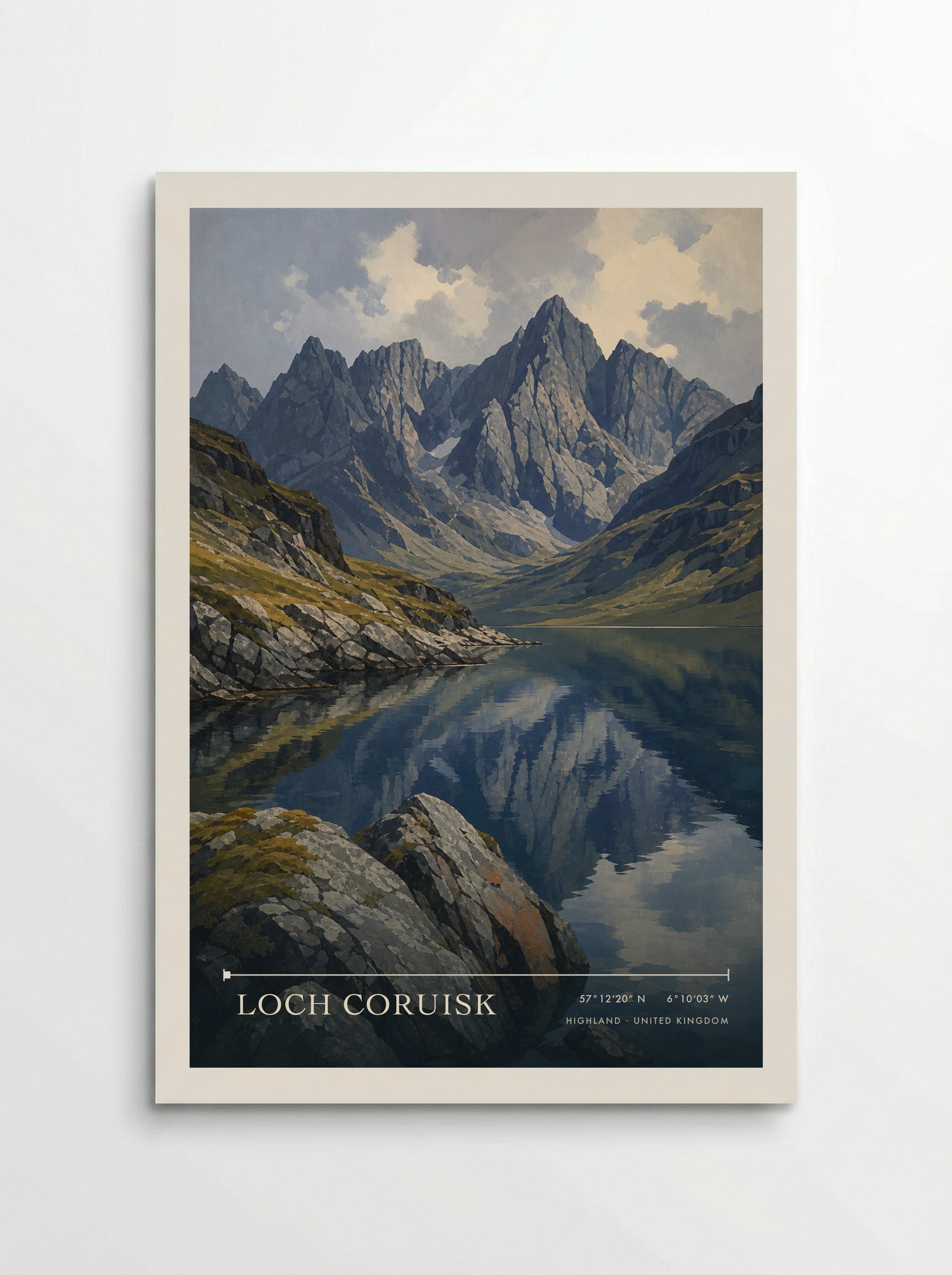 Loch Coruisk Highland United Kingdom Travel Poster - Poster