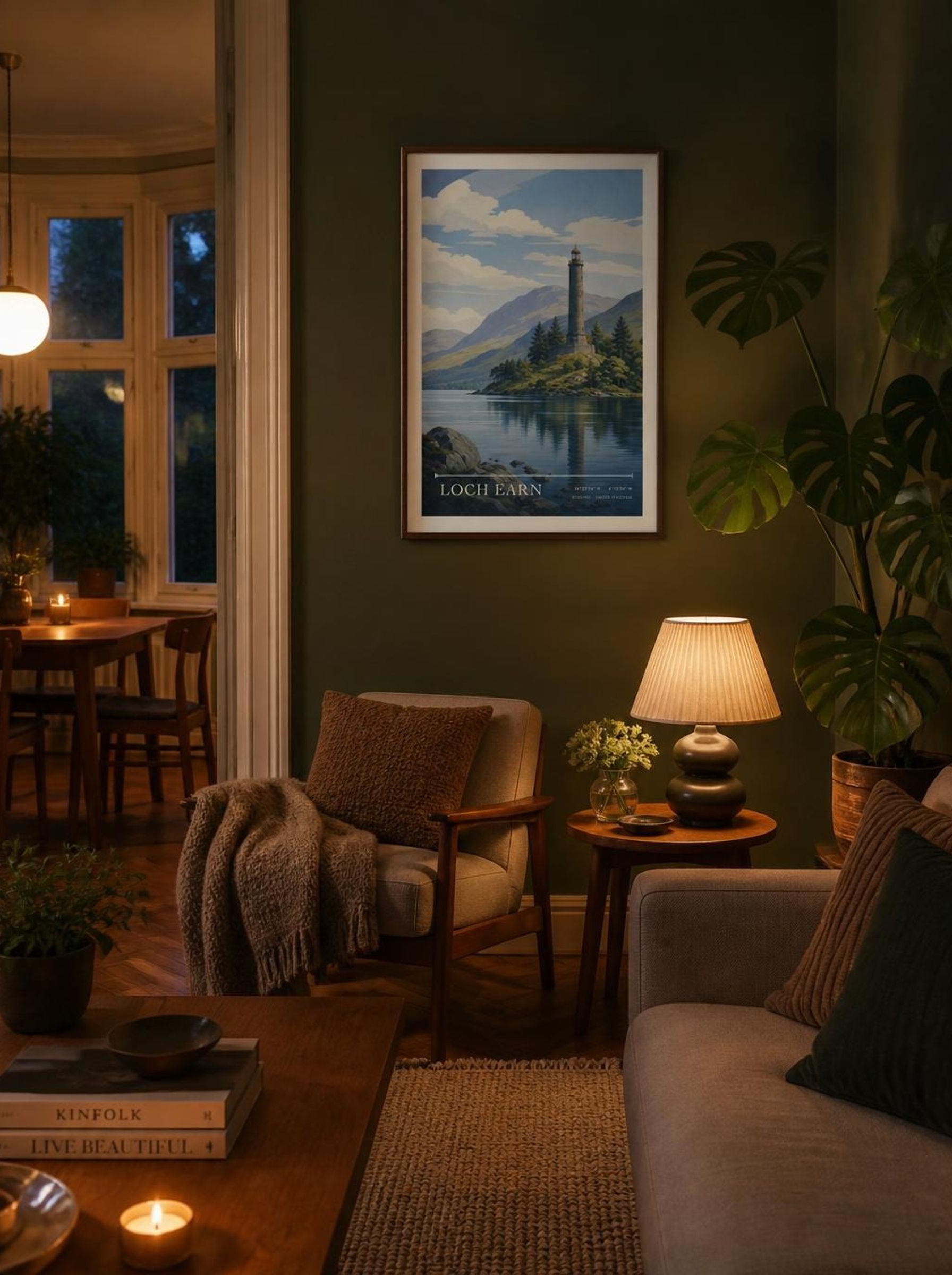 Loch Earn Stirling United Kingdom Travel Poster - Lifestyle