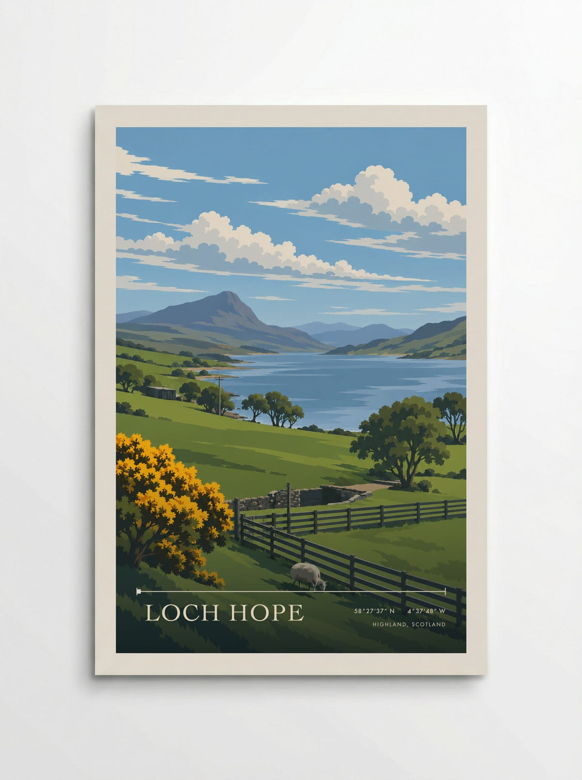 Loch Hope, Highland, Scotland | Travel Poster - Poster
