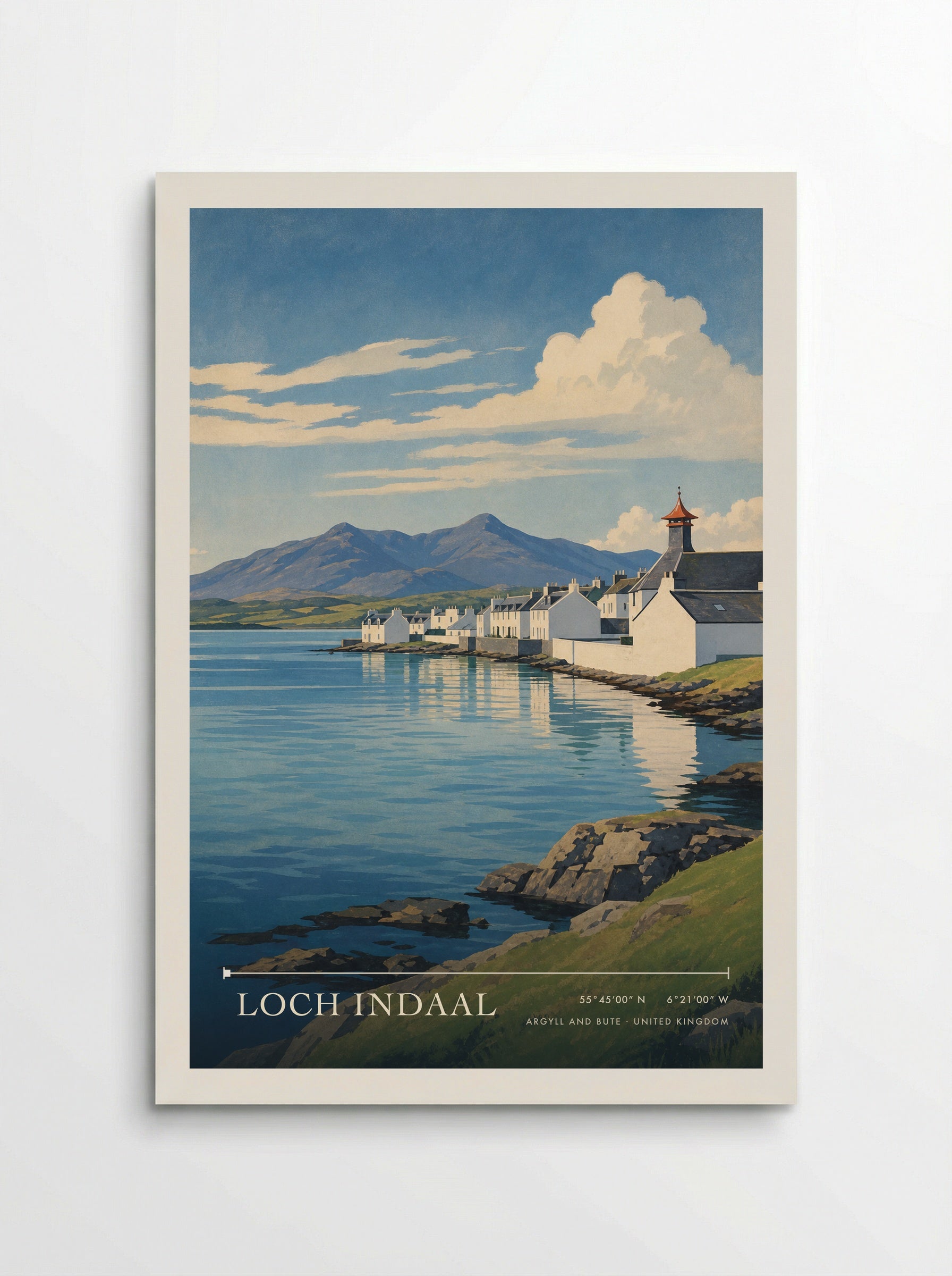 Loch Indaal Argyll and Bute United Kingdom Travel Poster - Poster