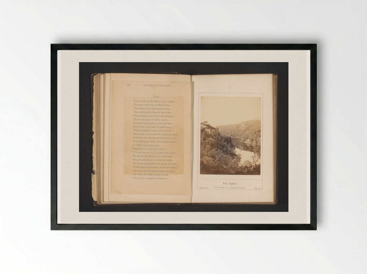Loch Katrine - George Washington Wilson - Framed Print Black