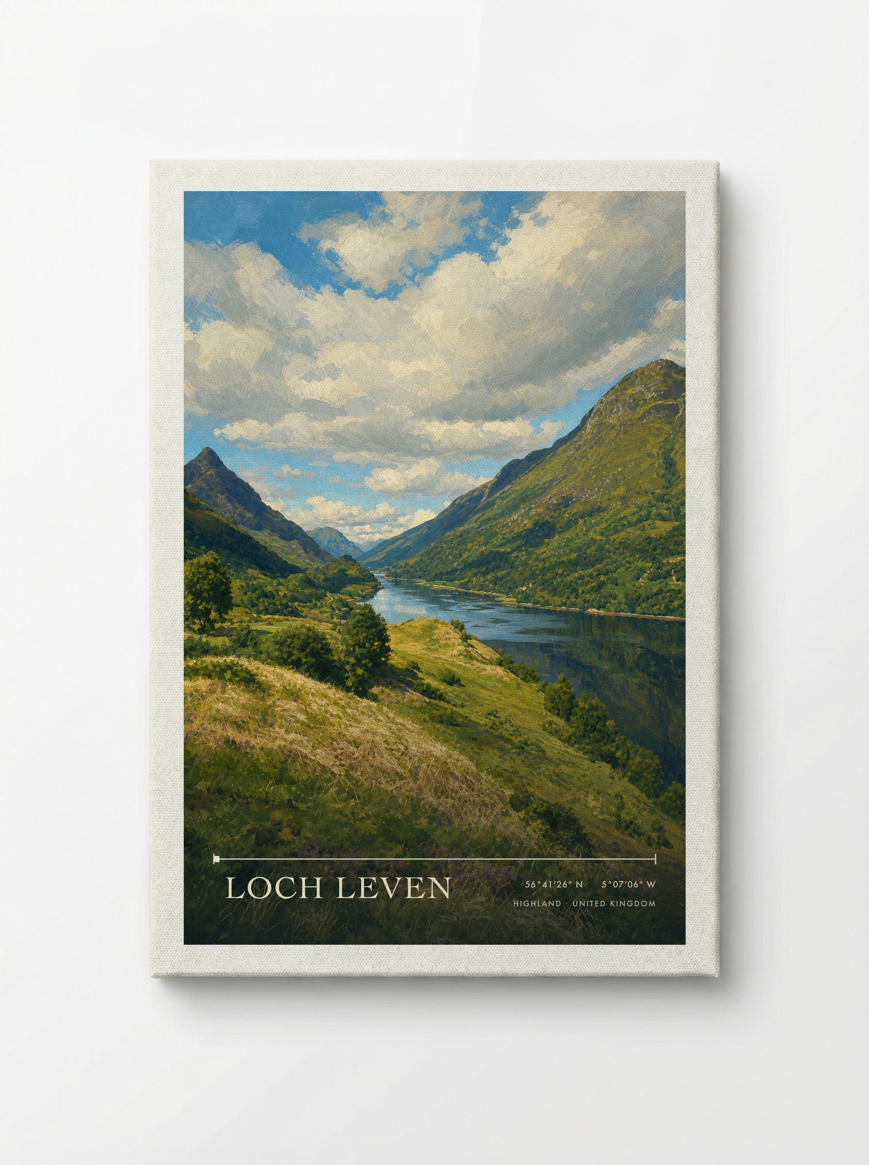 Loch Leven Highland United Kingdom Travel Poster - Canvas