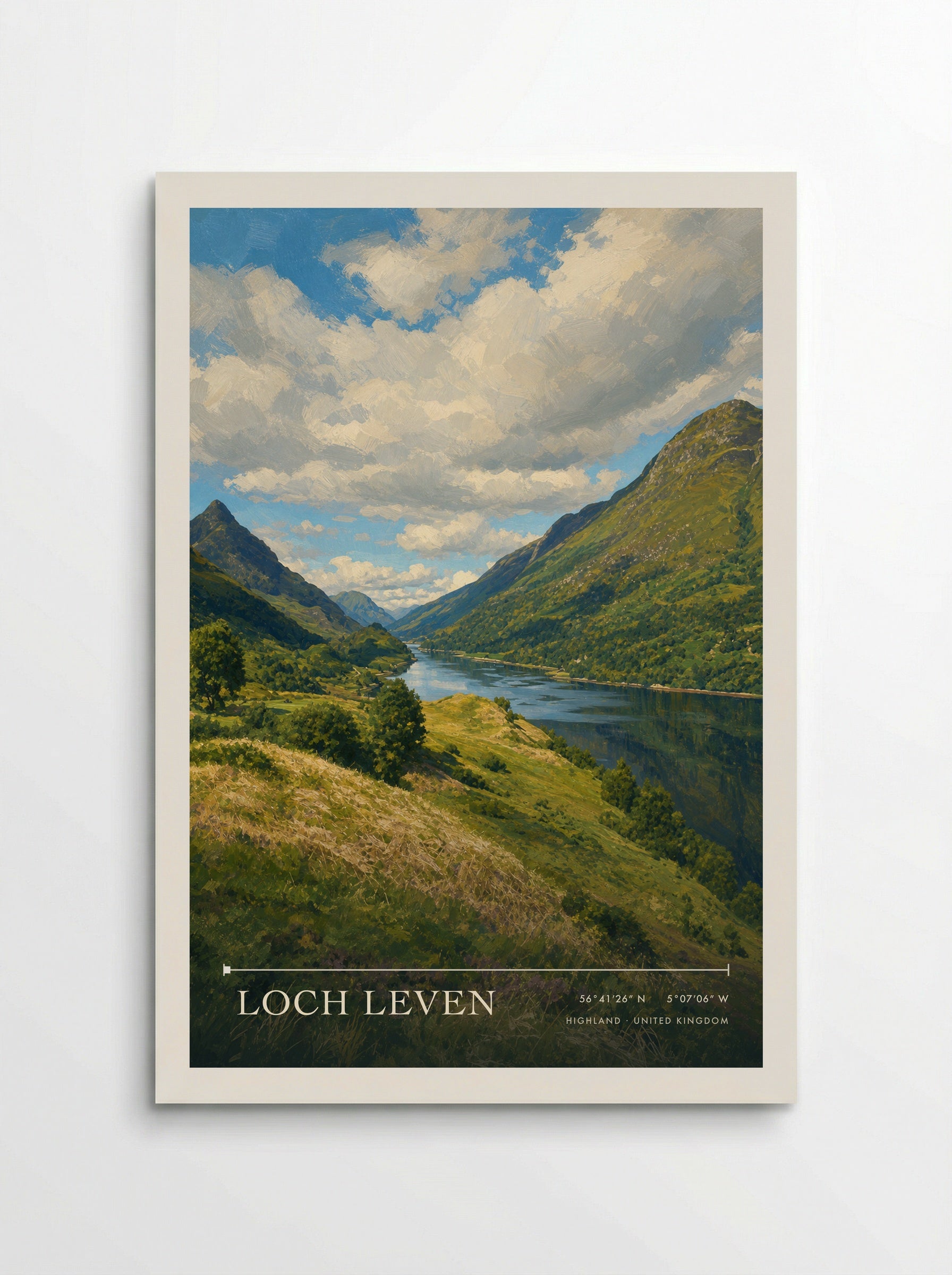 Loch Leven Highland United Kingdom Travel Poster - Poster