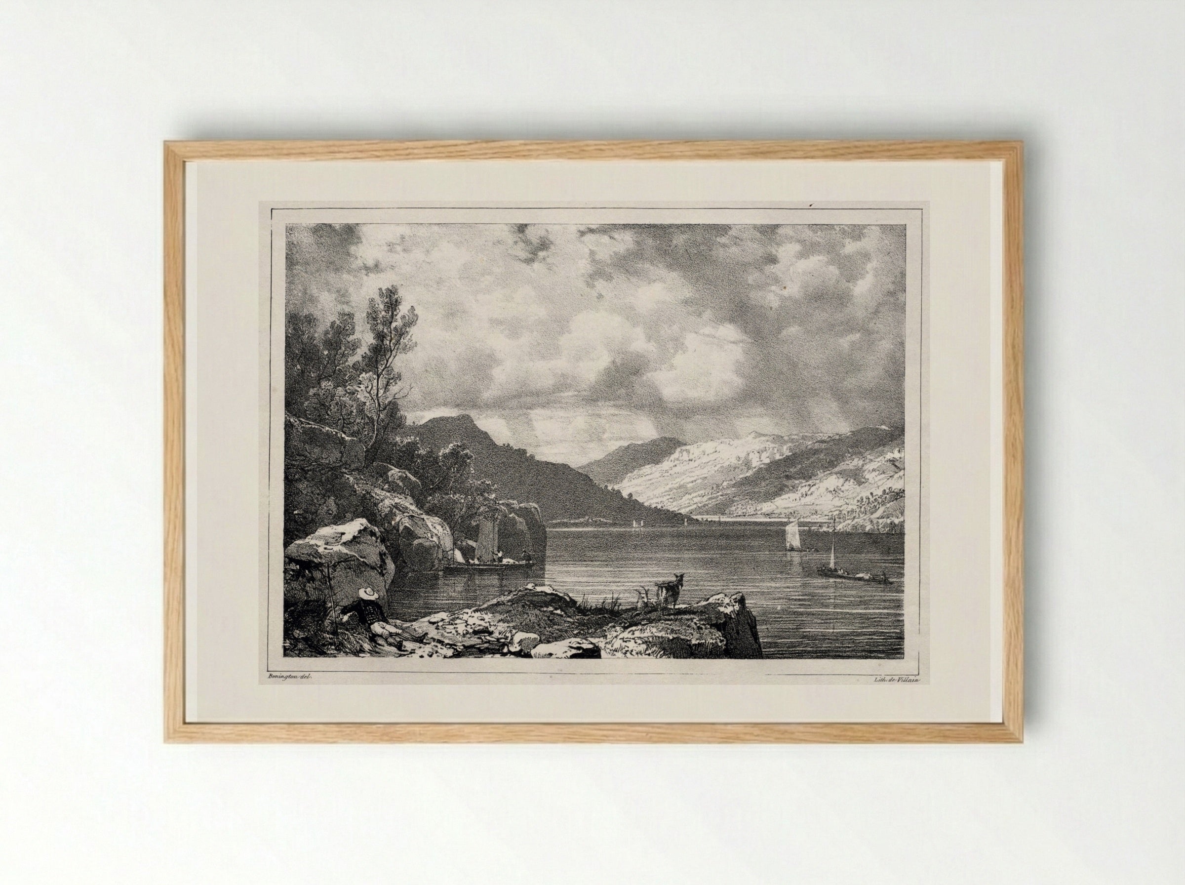 Loch Lomond - Richard Parkes Bonington - Framed Print Wood