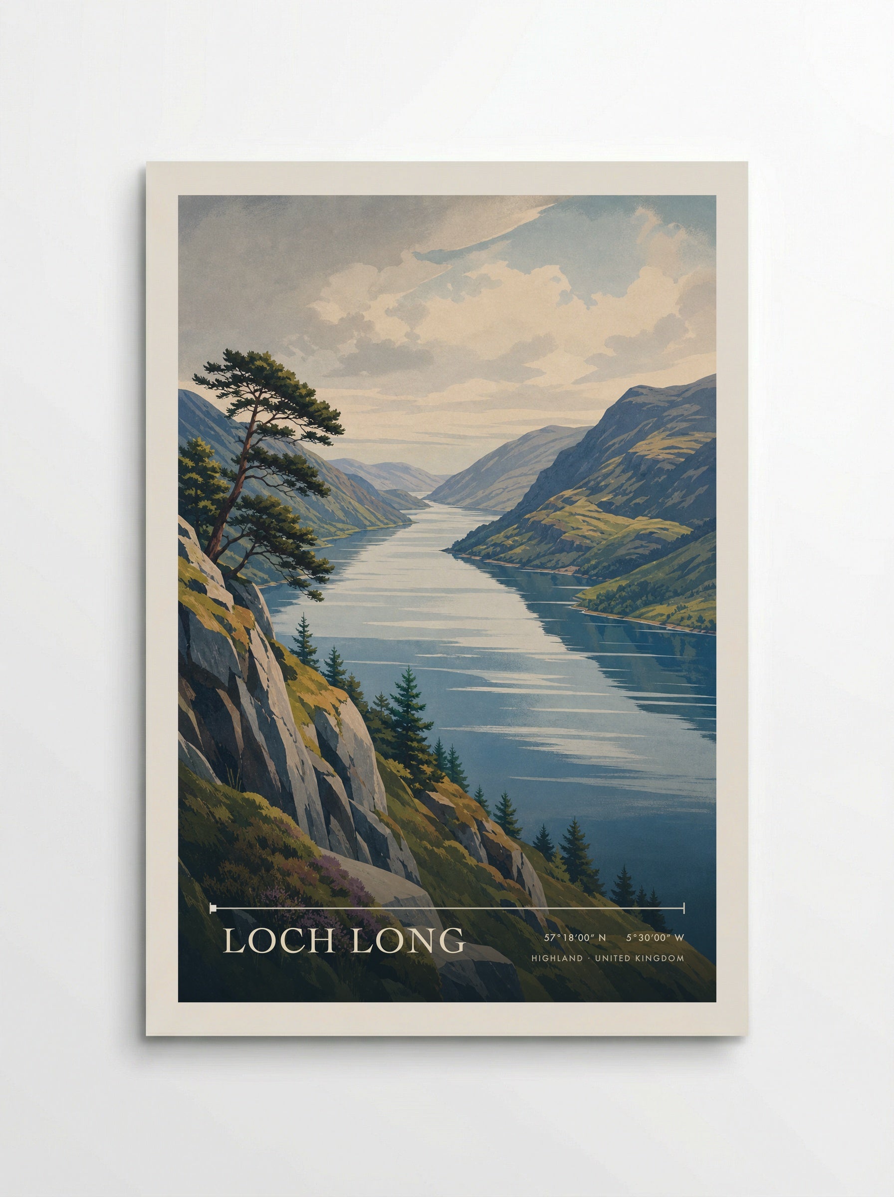Loch Long Highland United Kingdom Travel Poster - Poster