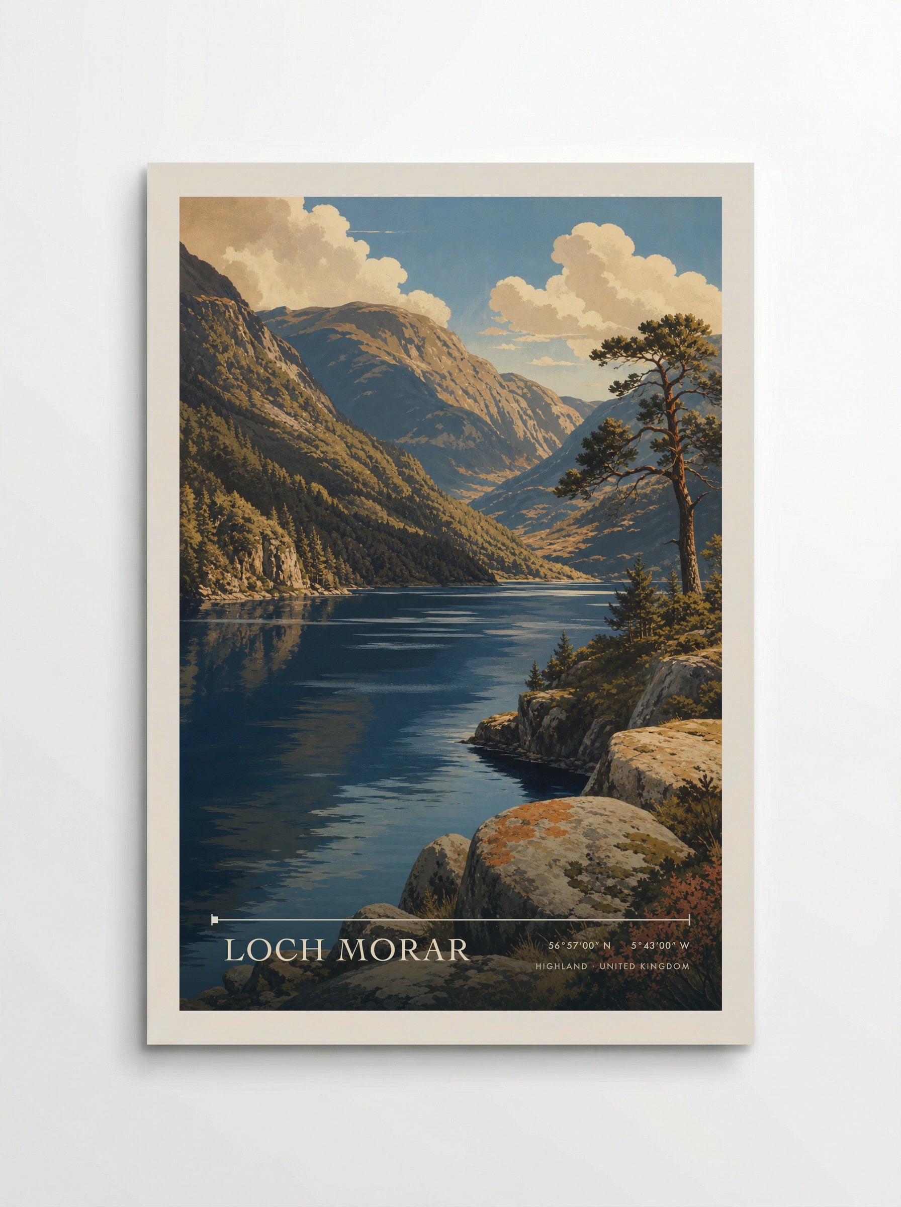 Loch Morar Highland United Kingdom Travel Poster - Poster