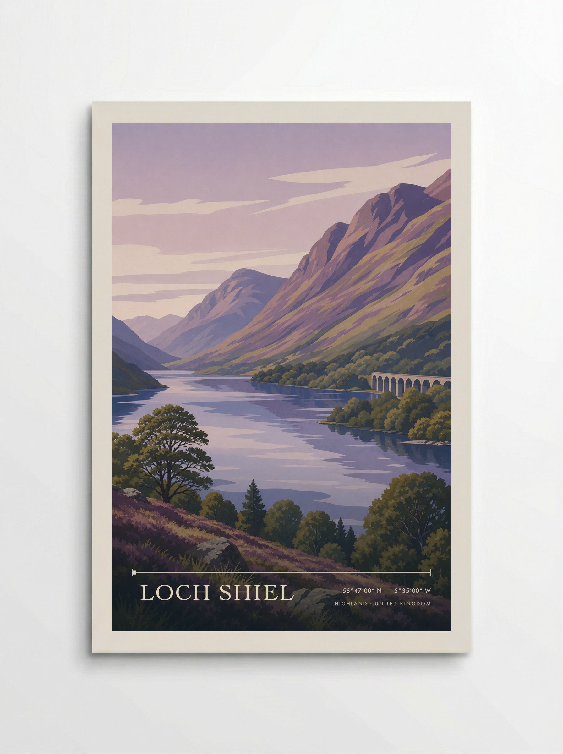 Loch Shiel Highland United Kingdom Travel Poster - Poster